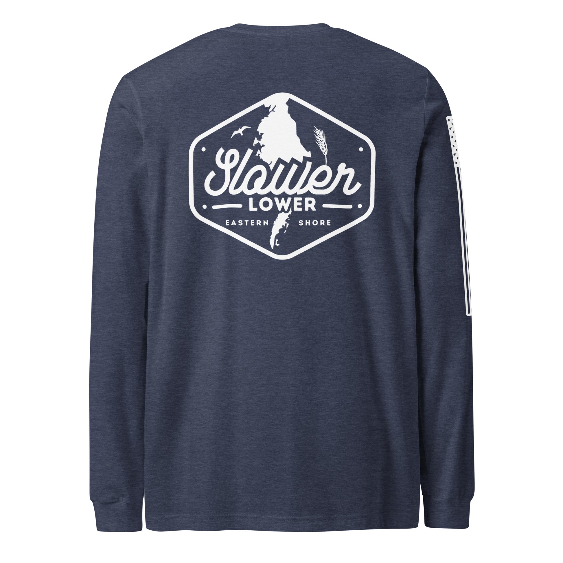 Slower Lower | Long Sleeve P-navy-Shore Lines Apparel Co.™