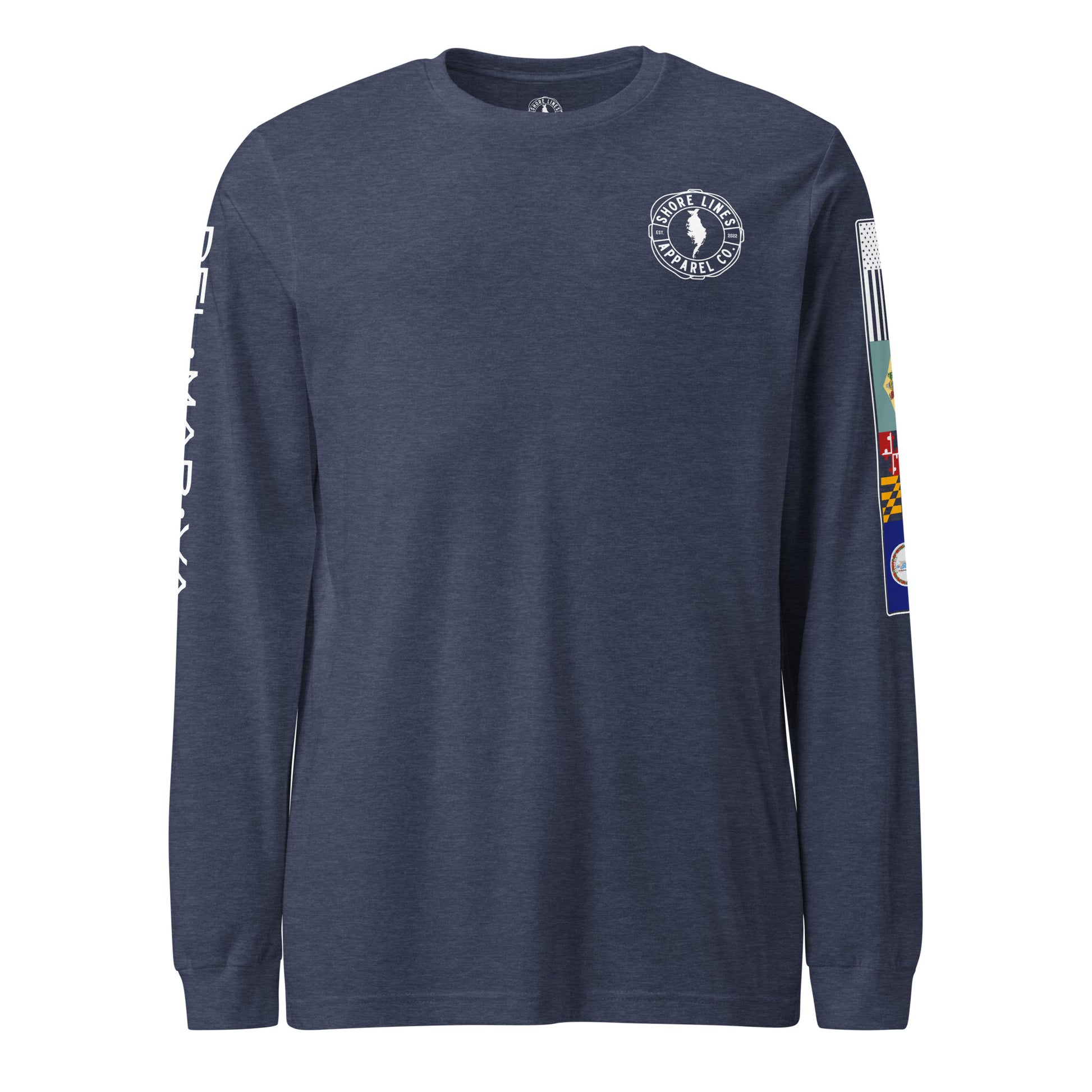 Born Free Raised at Sea | Core LS P-navy-Shore Lines Apparel Co.