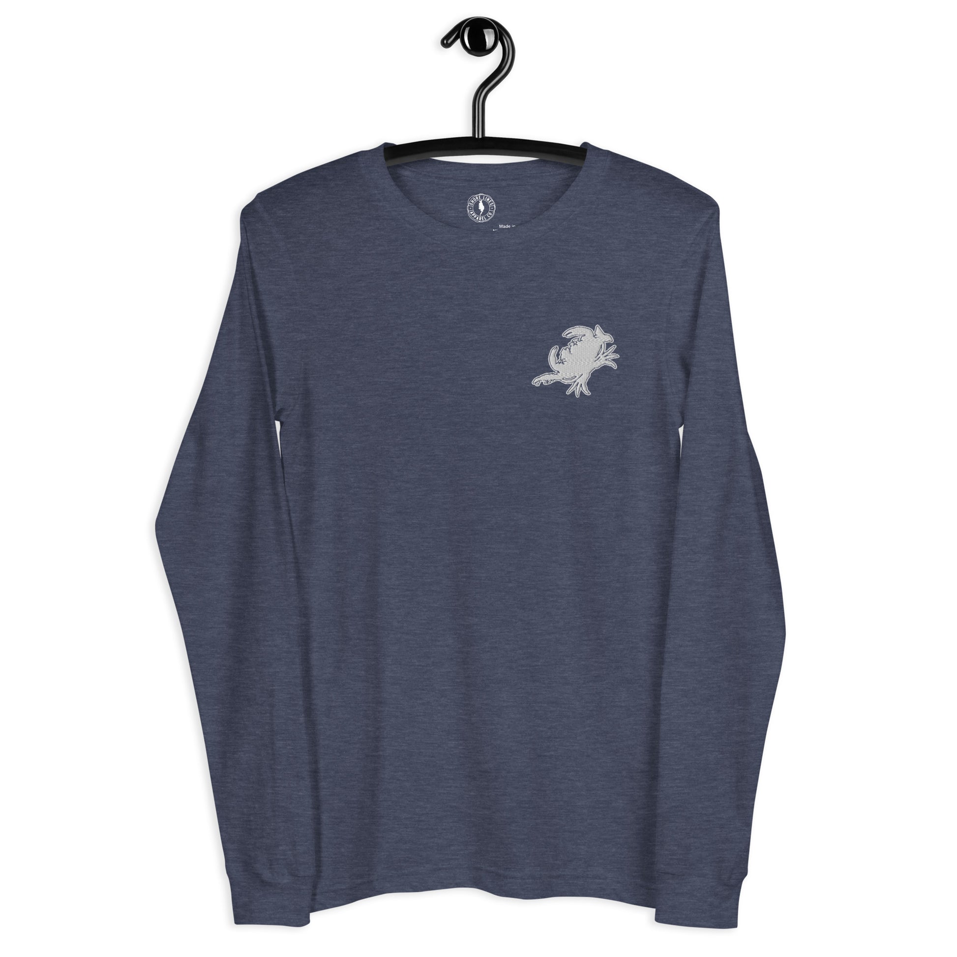 Simple Core LS-heathernavy-Shore Lines Apparel Co.
