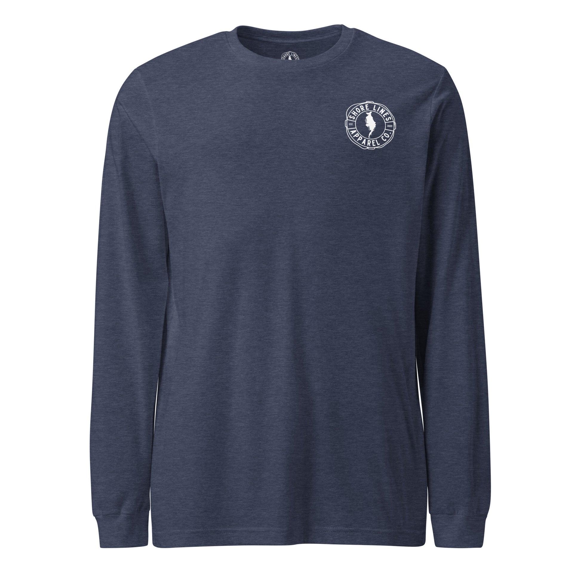 757 Area Code | Core LS-heathernavy-Shore Lines Apparel Co.