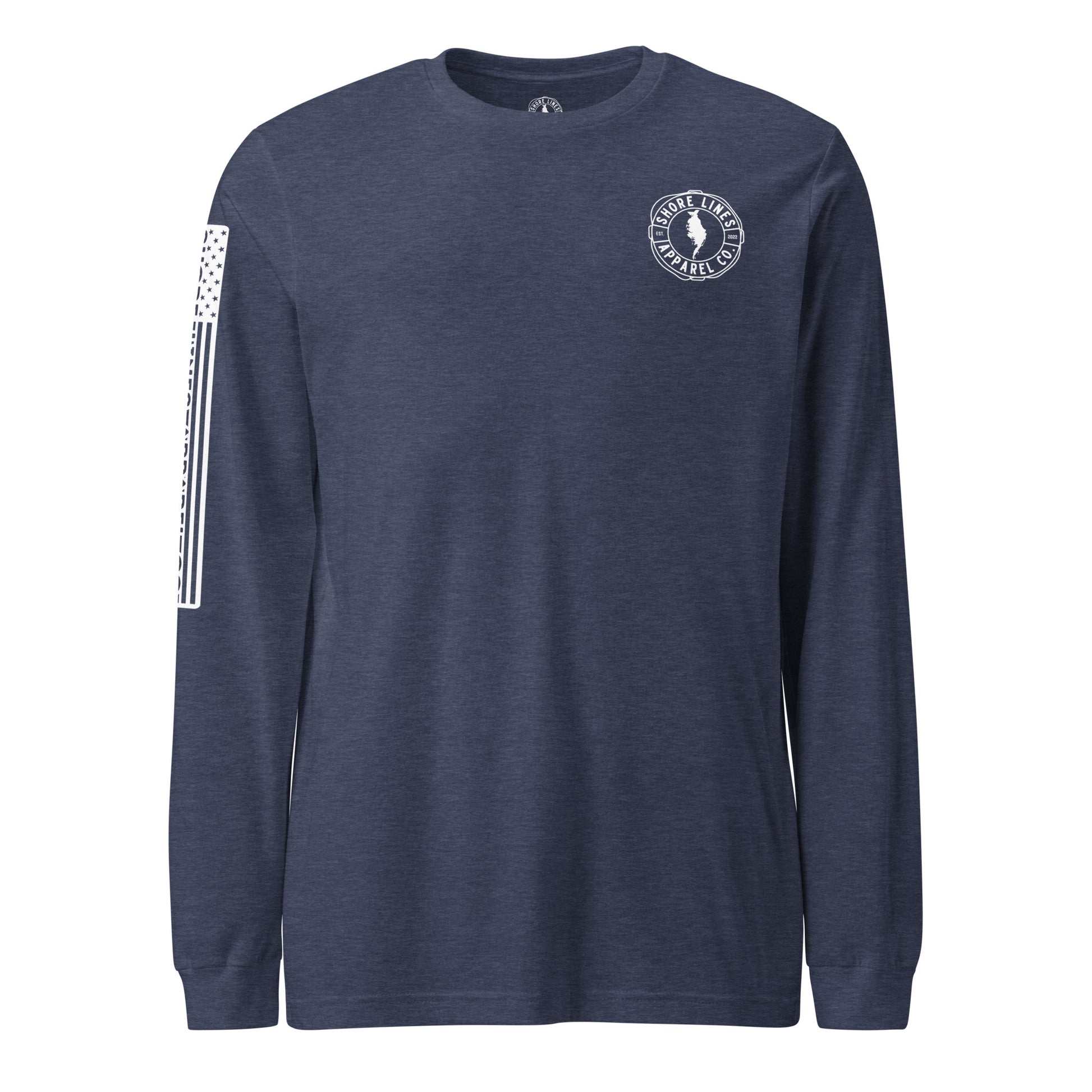 Shore Lines Retro | Long Sleeve P-navy-Shore Lines Apparel Co.
