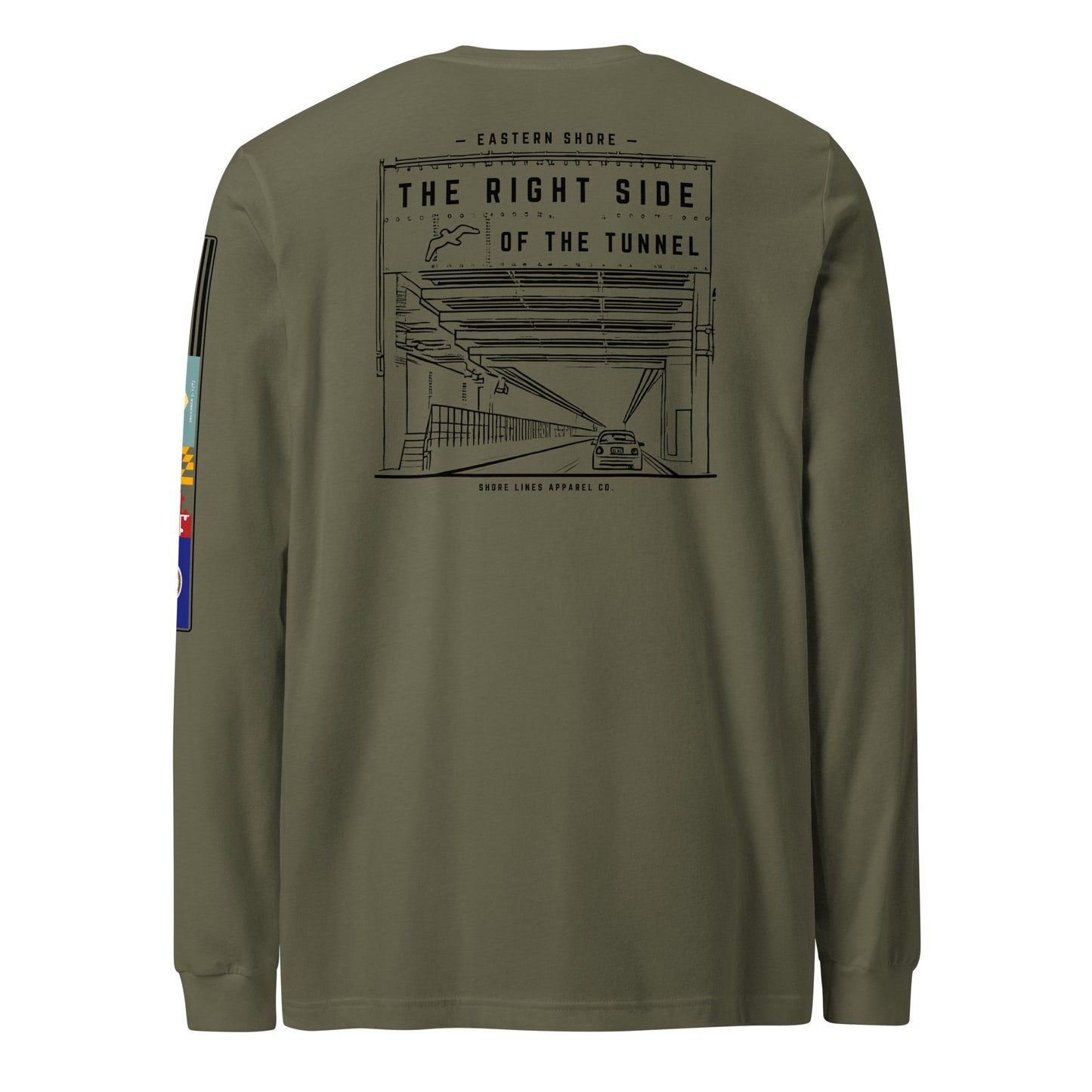 The Right Side CBBT | Core LS P-militarygreen-Shore Lines Apparel Co.