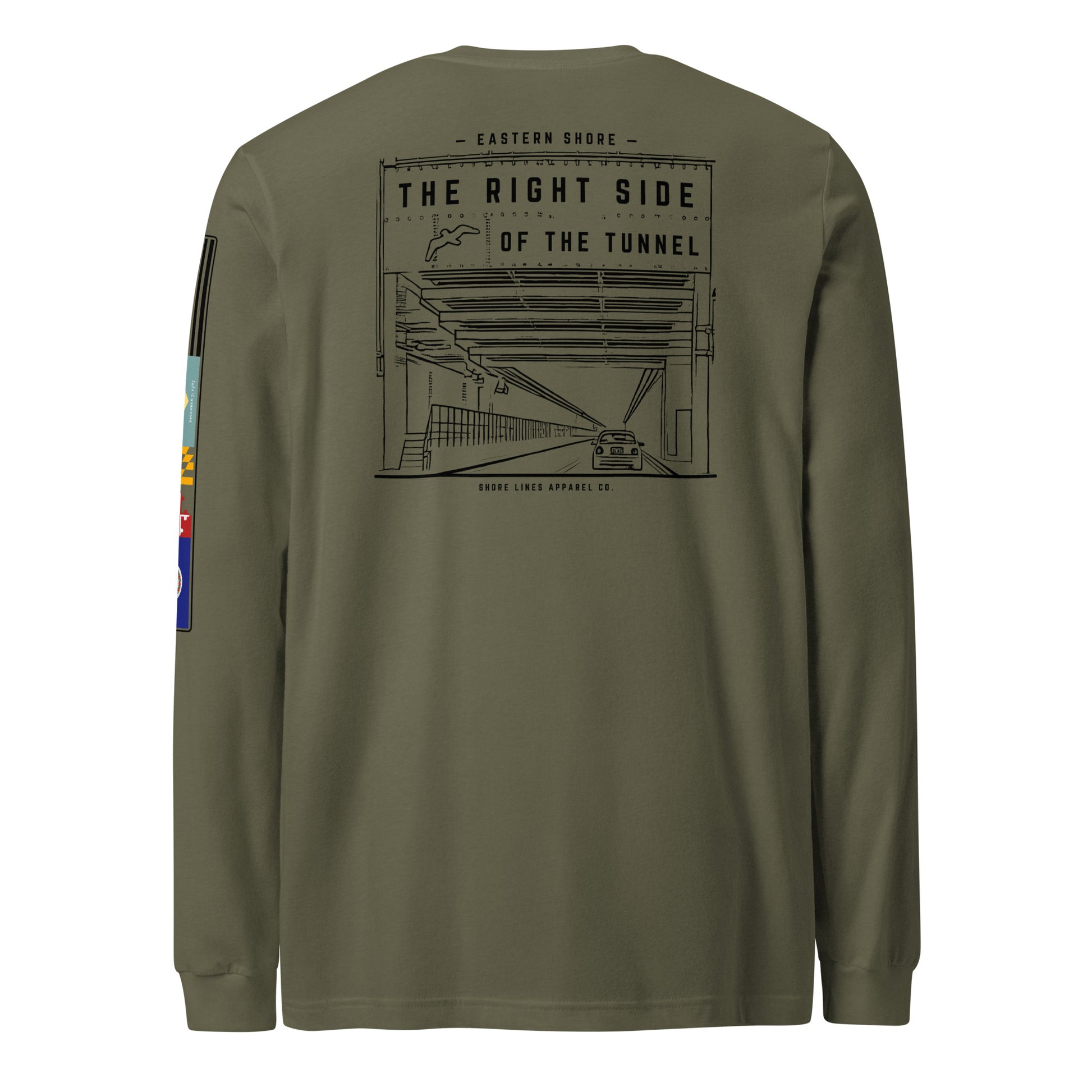 The Right Side CBBT | Core LS P-militarygreen-Shore Lines Apparel Co.