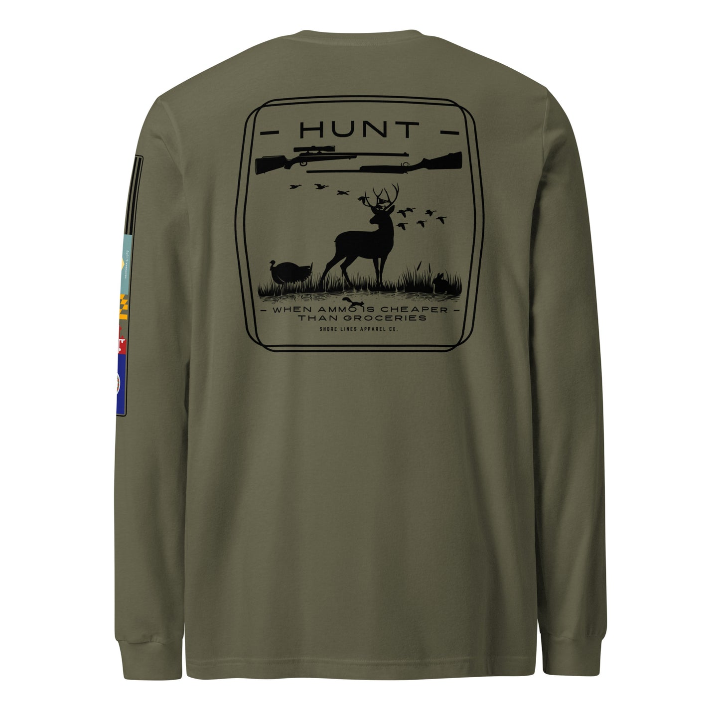 Hunt | Core LS P-militarygreen-Shore Lines Apparel Co.