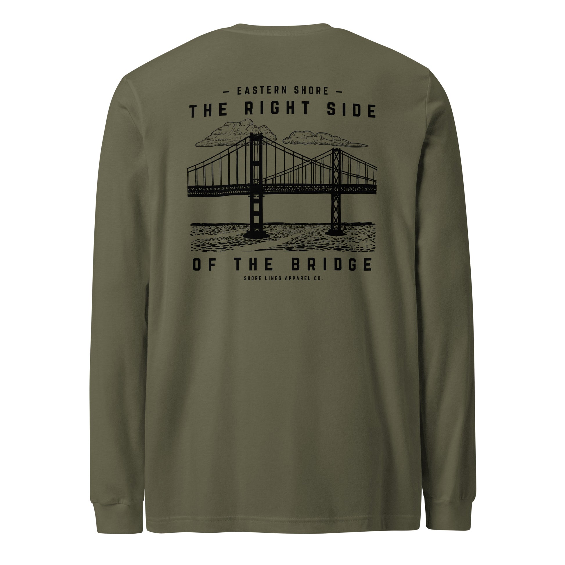 The Right Side CBB | Core LS-militarygreen-Shore Lines Apparel Co.