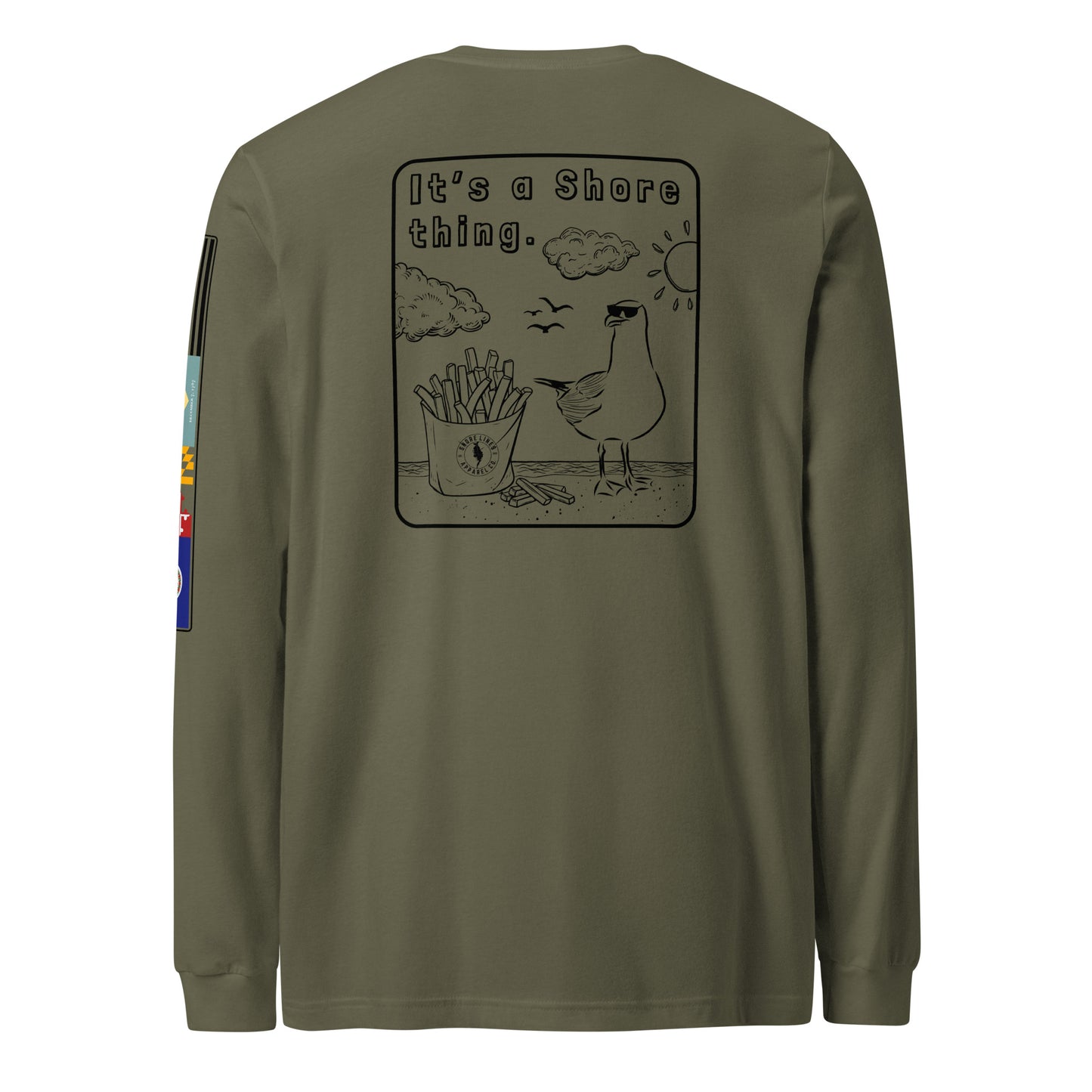 A Shore Thing | Core LS P-militarygreen-Shore Lines Apparel Co.