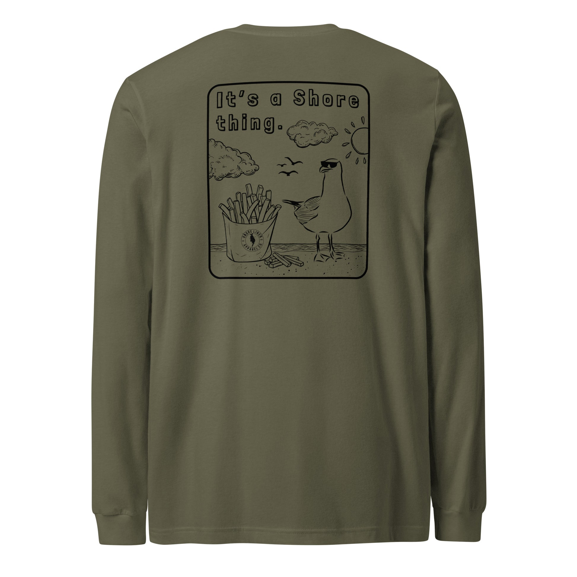 A Shore Thing | Core LS-militarygreen-Shore Lines Apparel Co.