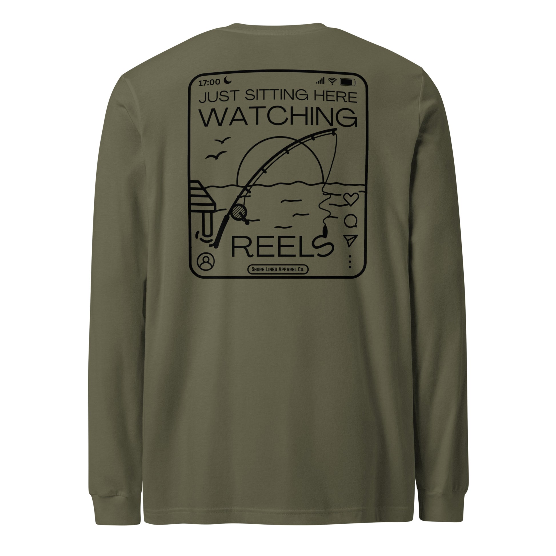 Watching Reels | Core LS-militarygreen-Shore Lines Apparel Co.