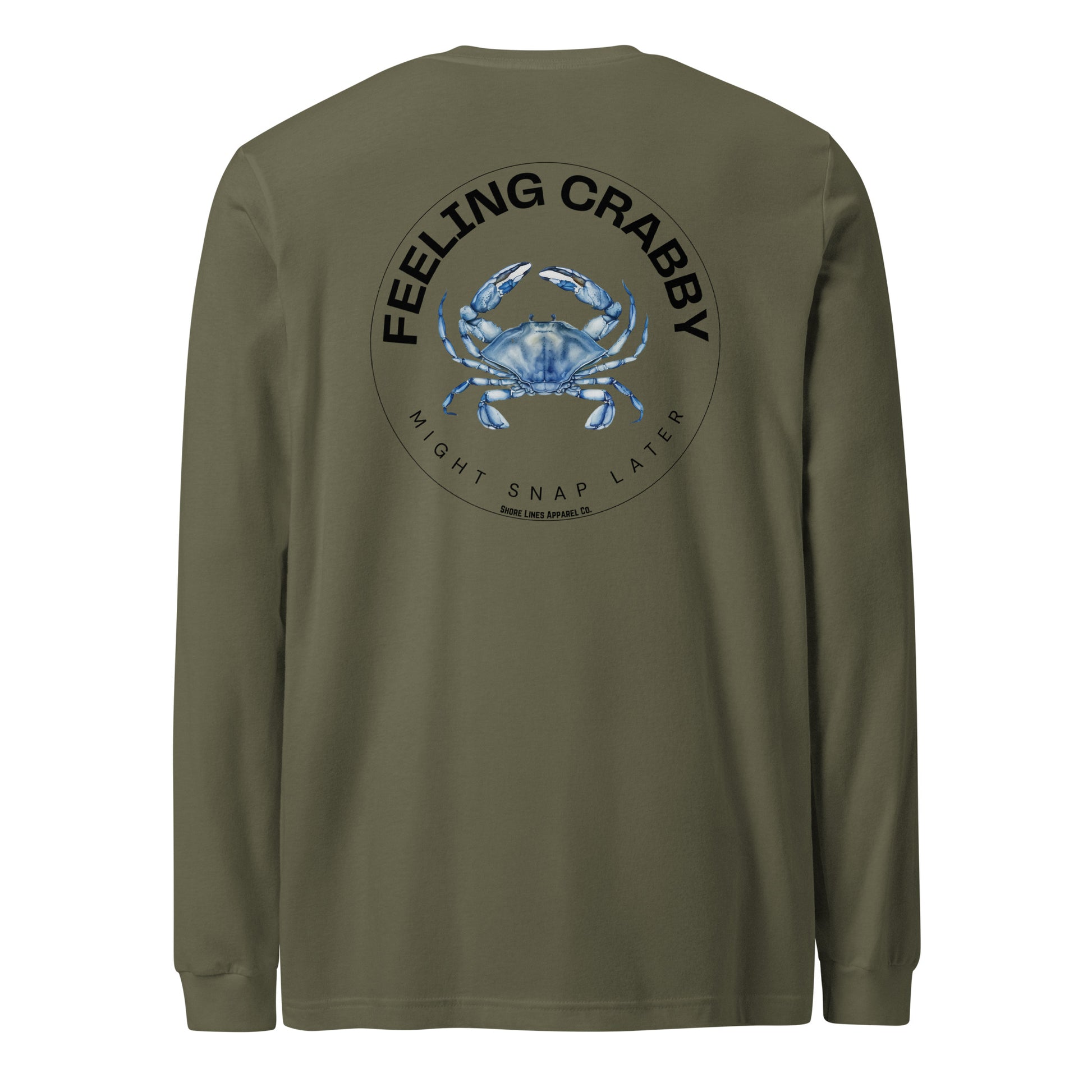 Feeling Crabby | Core LS-militarygreen-Shore Lines Apparel Co.