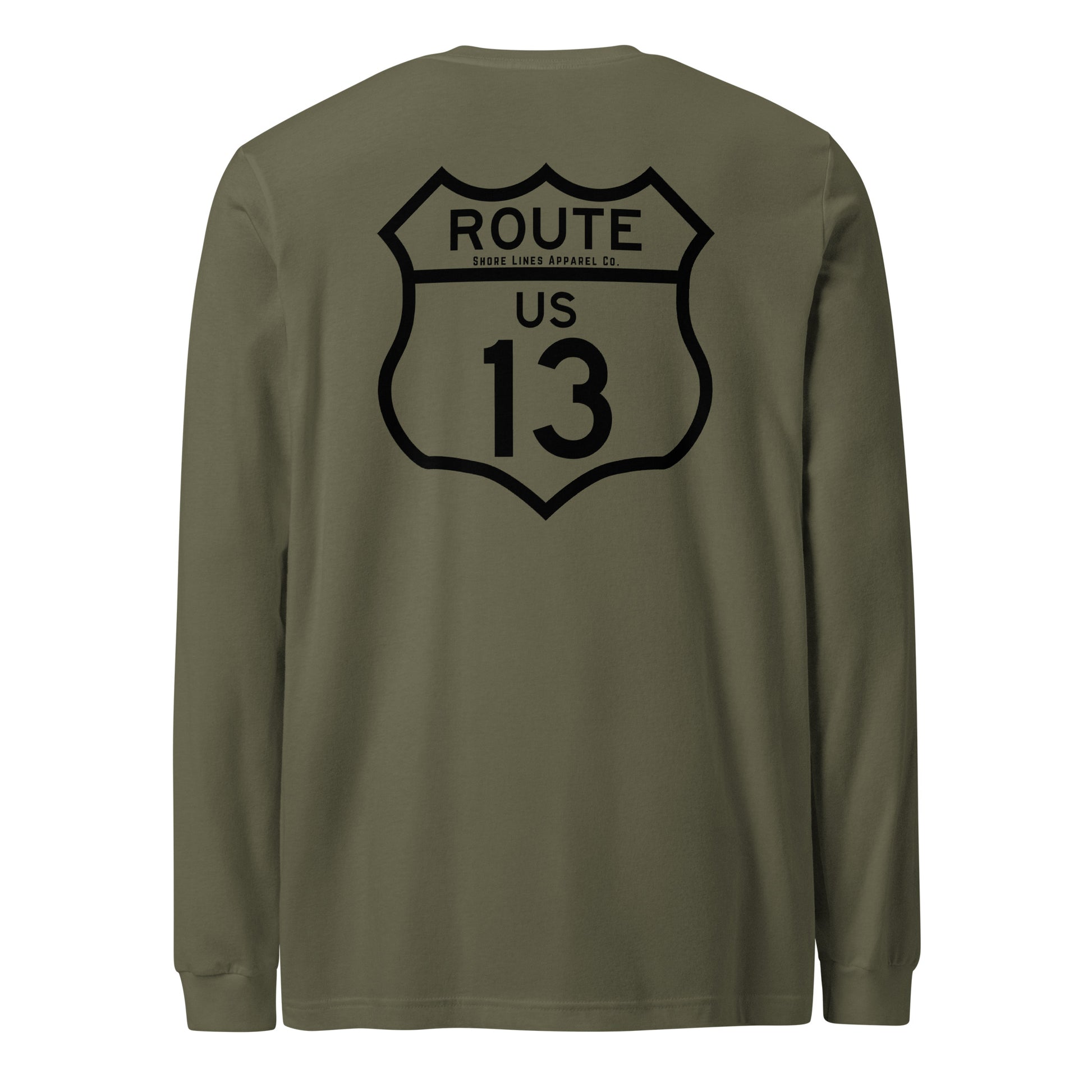 Route 13 | Core LS-militarygreen-Shore Lines Apparel Co.