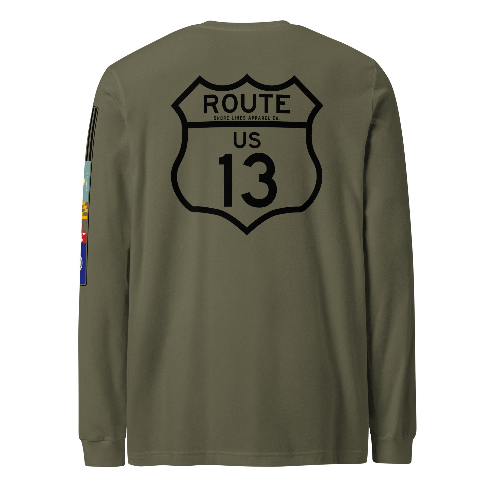 Route 13 | Core LS P-militarygreen-Shore Lines Apparel Co.