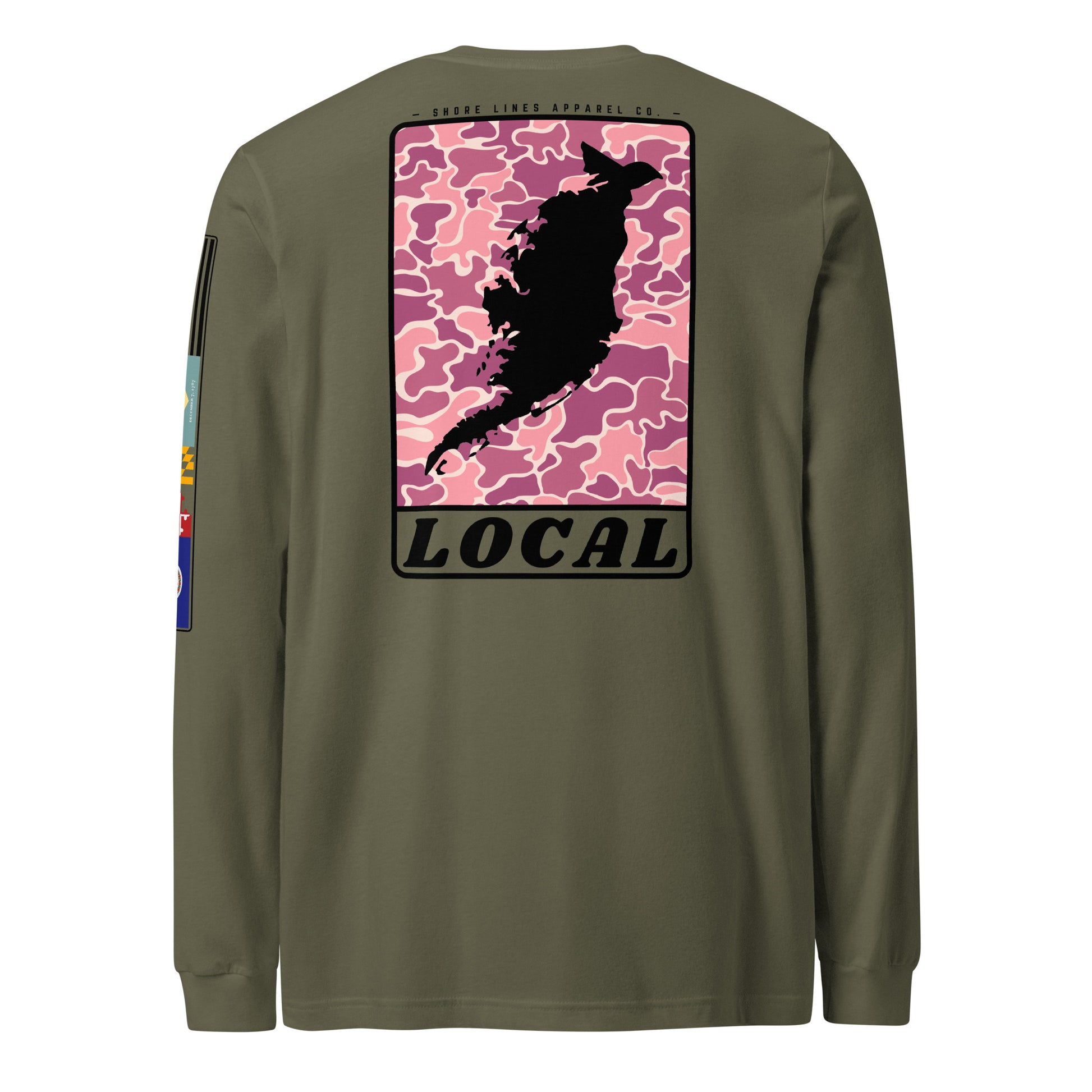 LOCAL (pink) | Core LS P-militarygreen-Shore Lines Apparel Co.