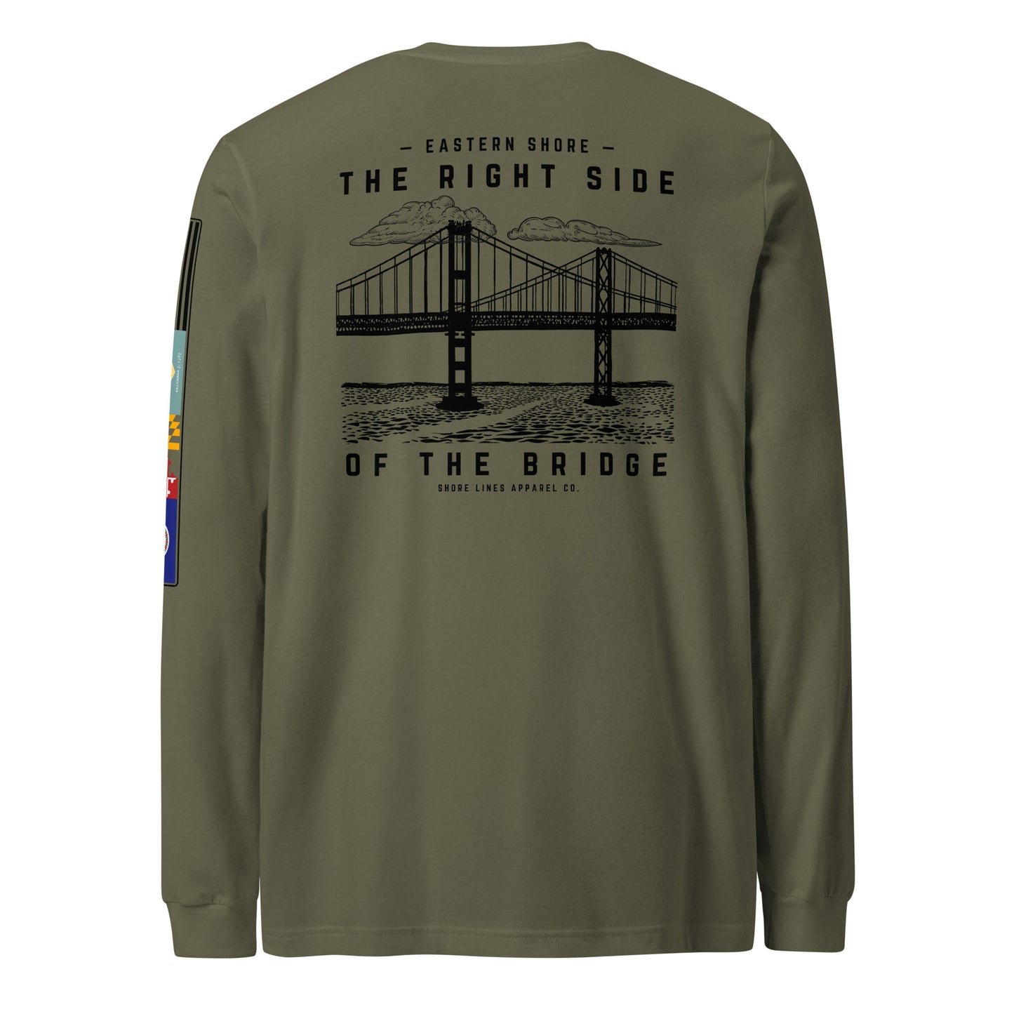 The Right Side CBB | Core LS P-militarygreen-Shore Lines Apparel Co.