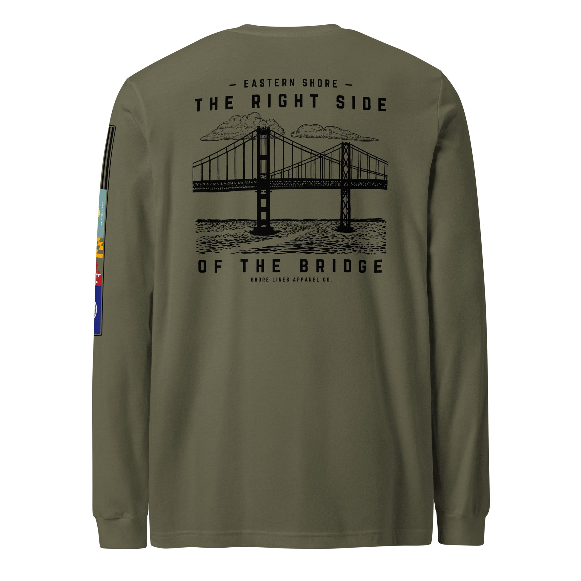 The Right Side CBB | Core LS P-militarygreen-Shore Lines Apparel Co.