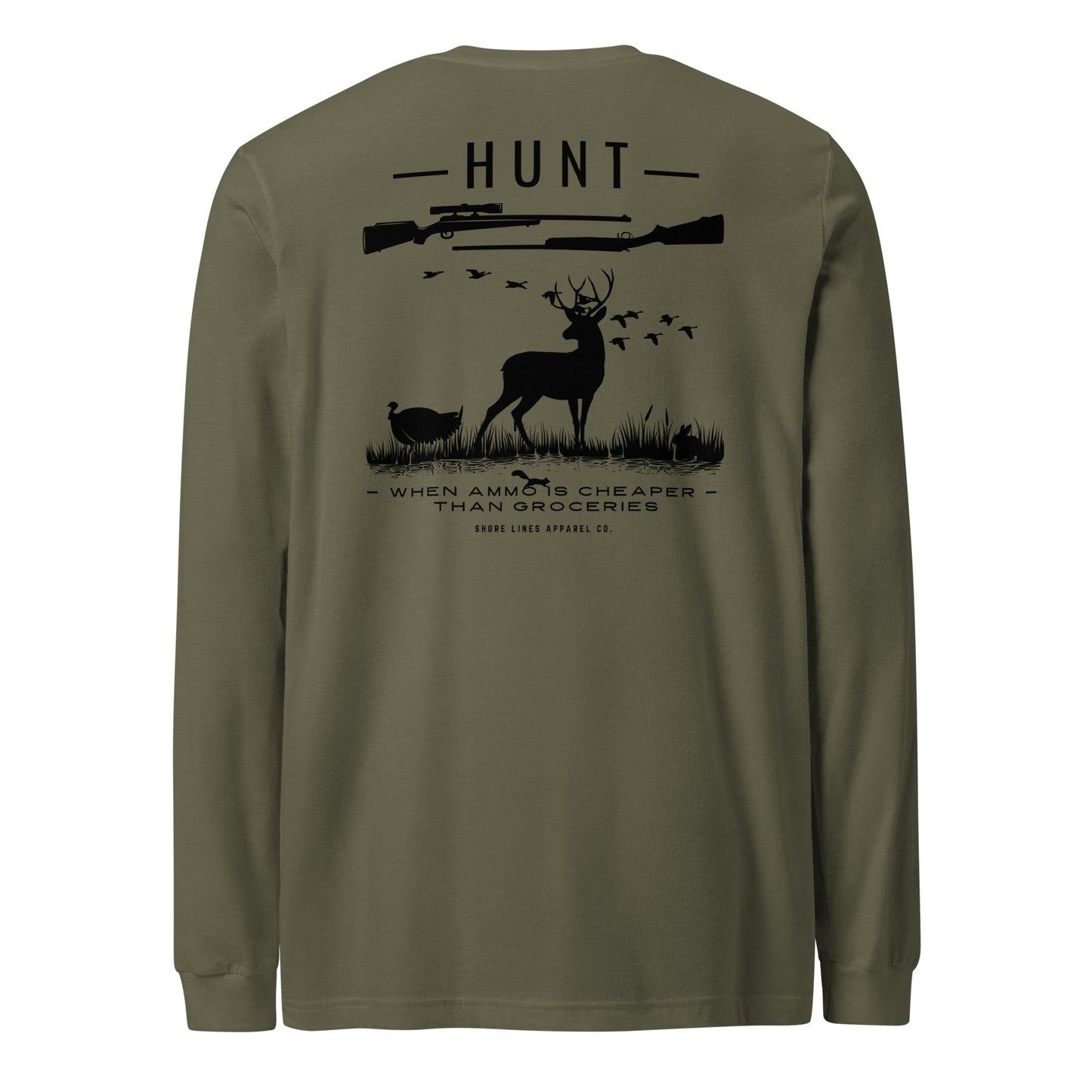 Hunt | Core LS-militarygreen-Shore Lines Apparel Co.