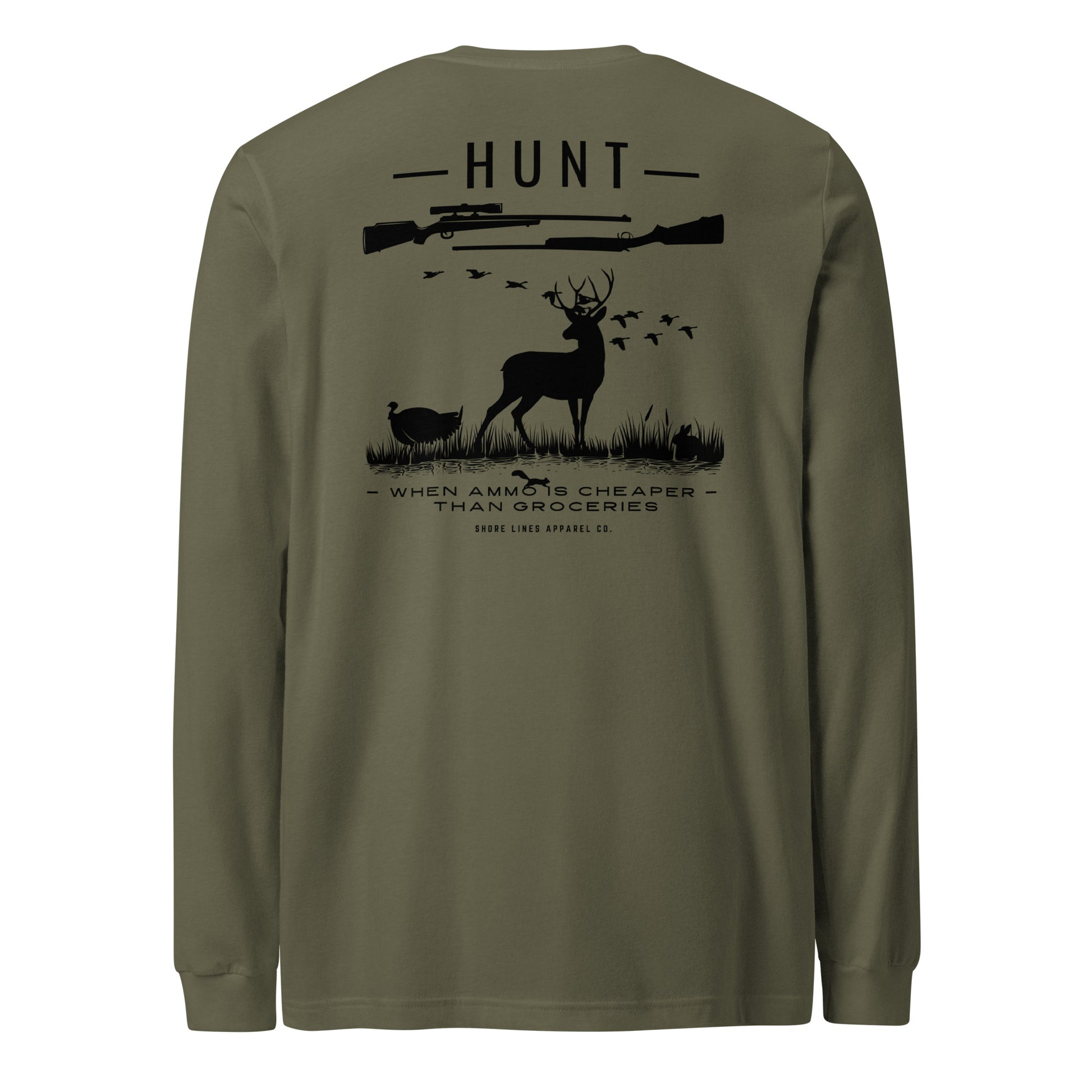 Hunt | Core LS-militarygreen-Shore Lines Apparel Co.