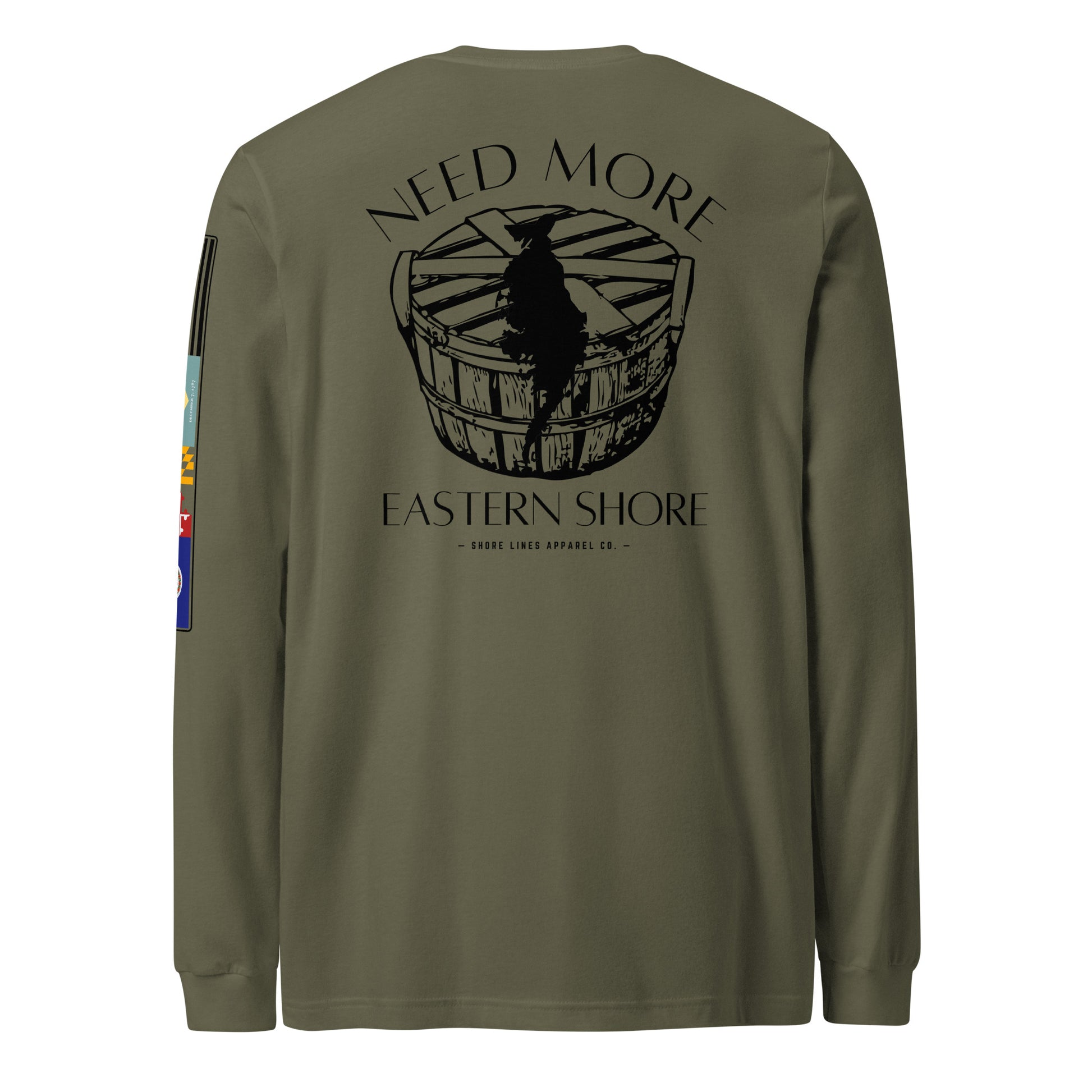 Need More Eastern Shore | LS P-militarygreen-Shore Lines Apparel Co.