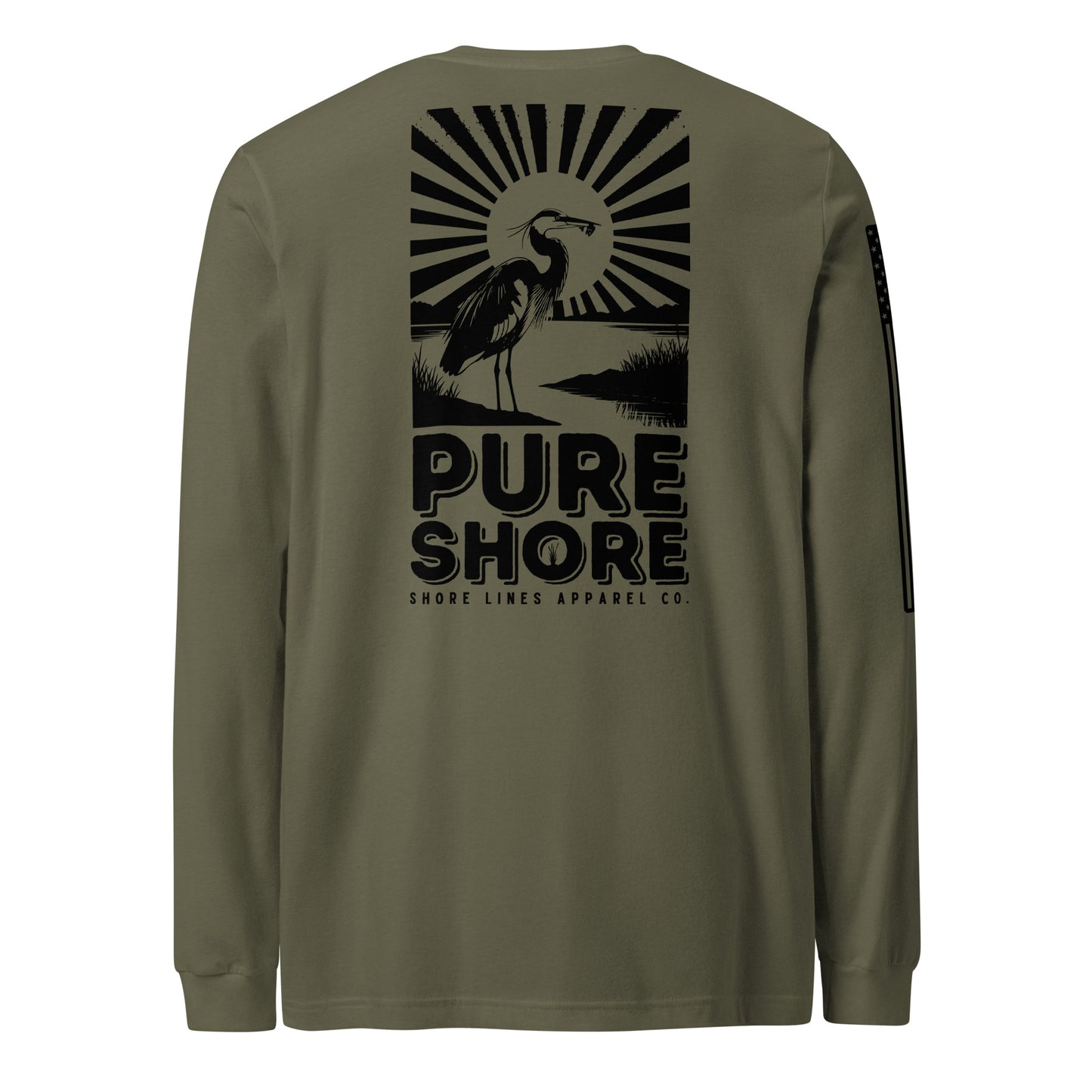 Pure Shore | Long Sleeve P-militarygreen-Shore Lines Apparel Co.