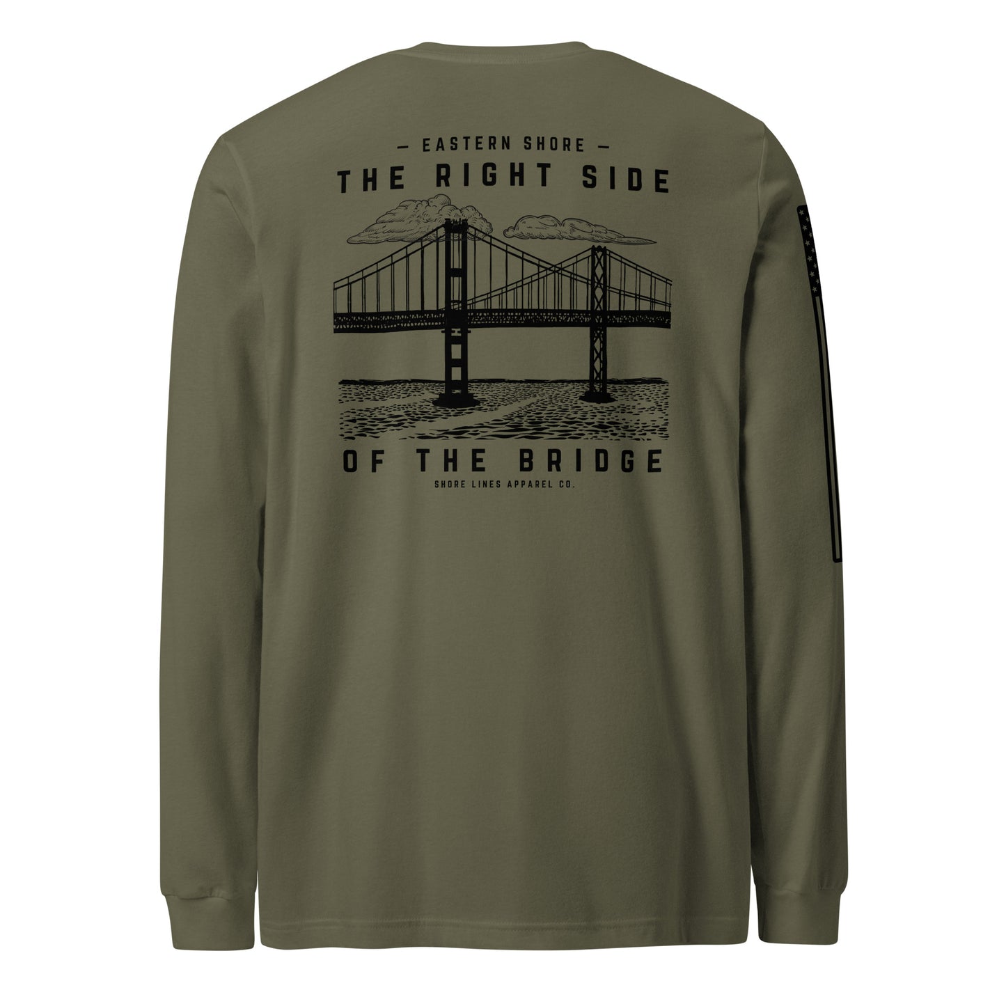 The Right Side CBB | Long Sleeve P-militarygreen-Shore Lines Apparel Co.