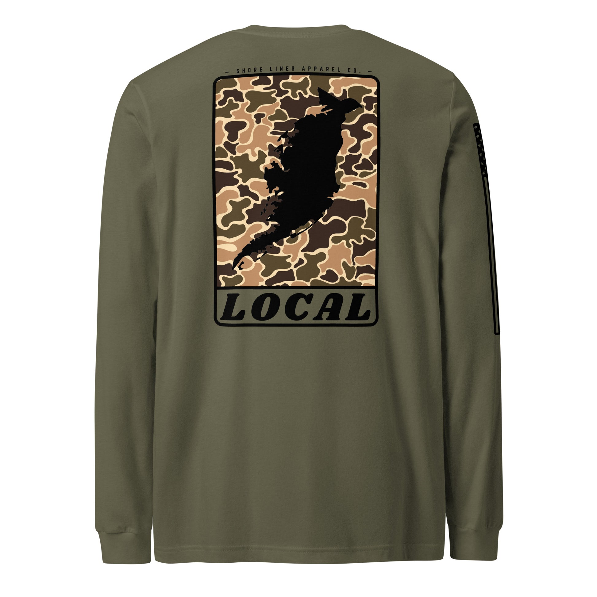 LOCAL | Long Sleeve P-militarygreen-Shore Lines Apparel Co.