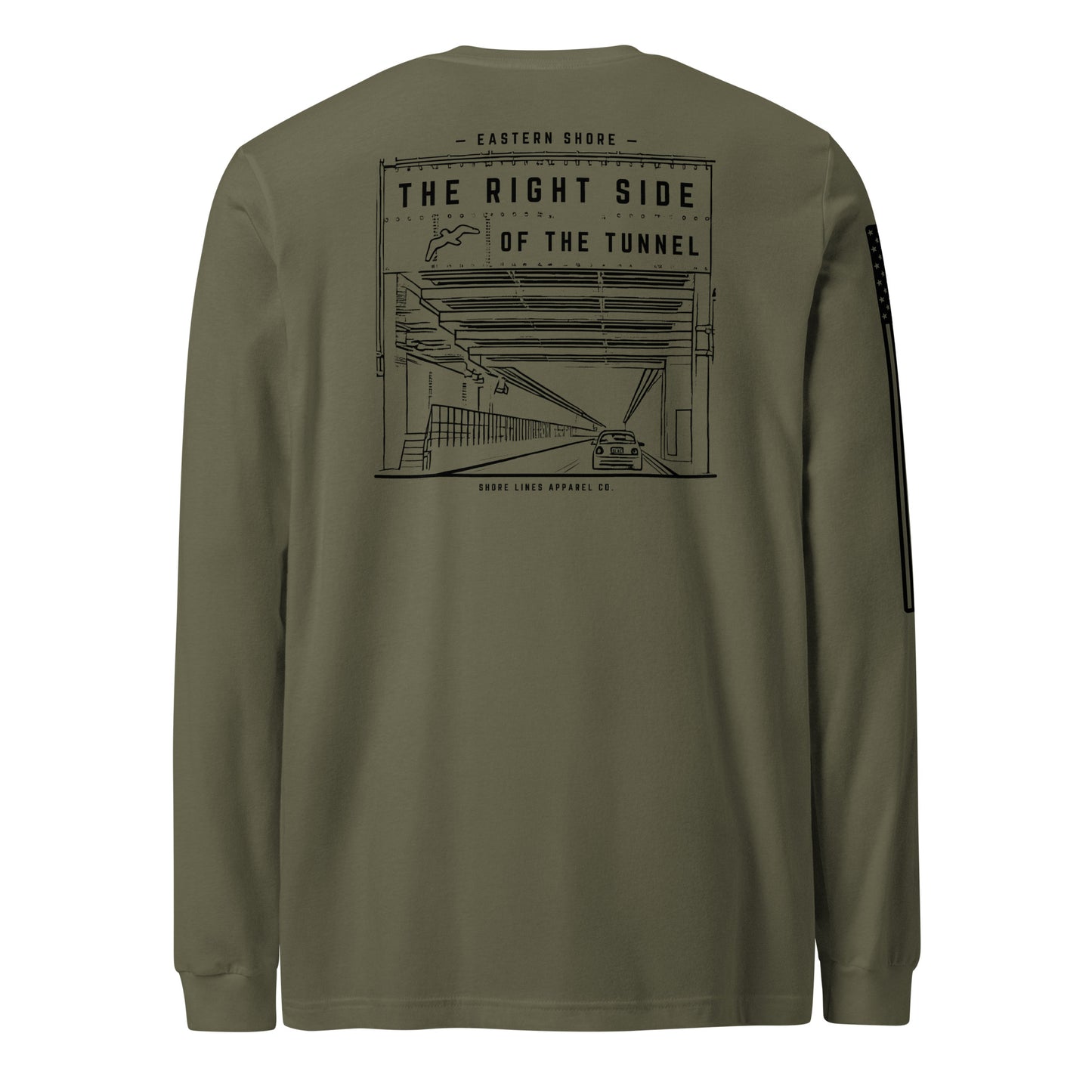 The Right Side CBBT | Long Sleeve P-militarygreen-Shore Lines Apparel Co.