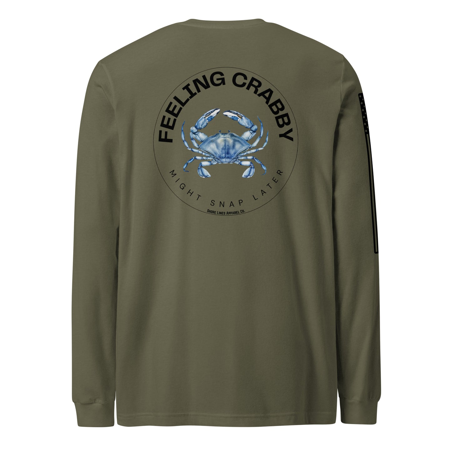 Feeling Crabby | Long Sleeve P-militarygreen-Shore Lines Apparel Co.