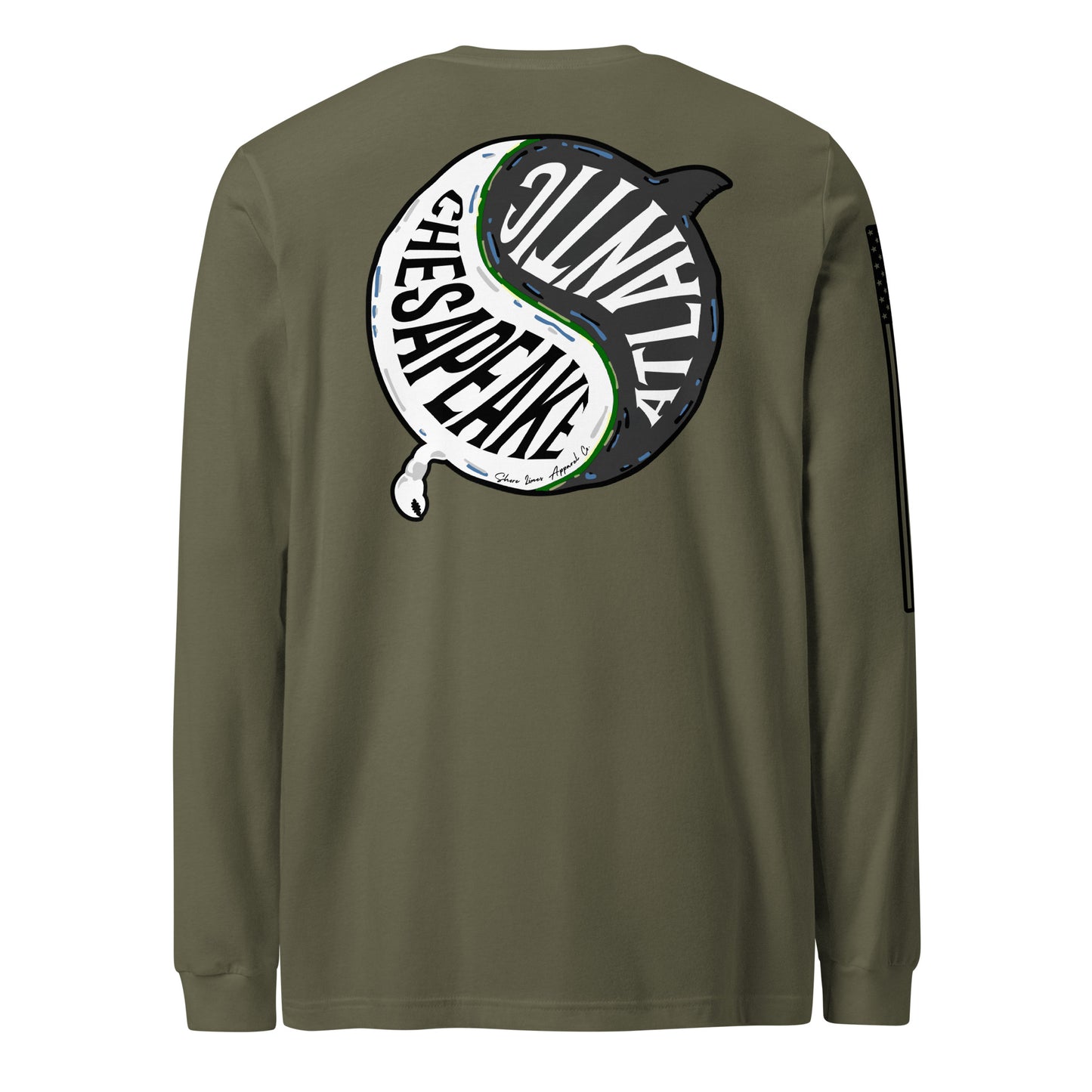 Chesapeake Atlantic | Long Sleeve P-militarygreen-Shore Lines Apparel Co.™