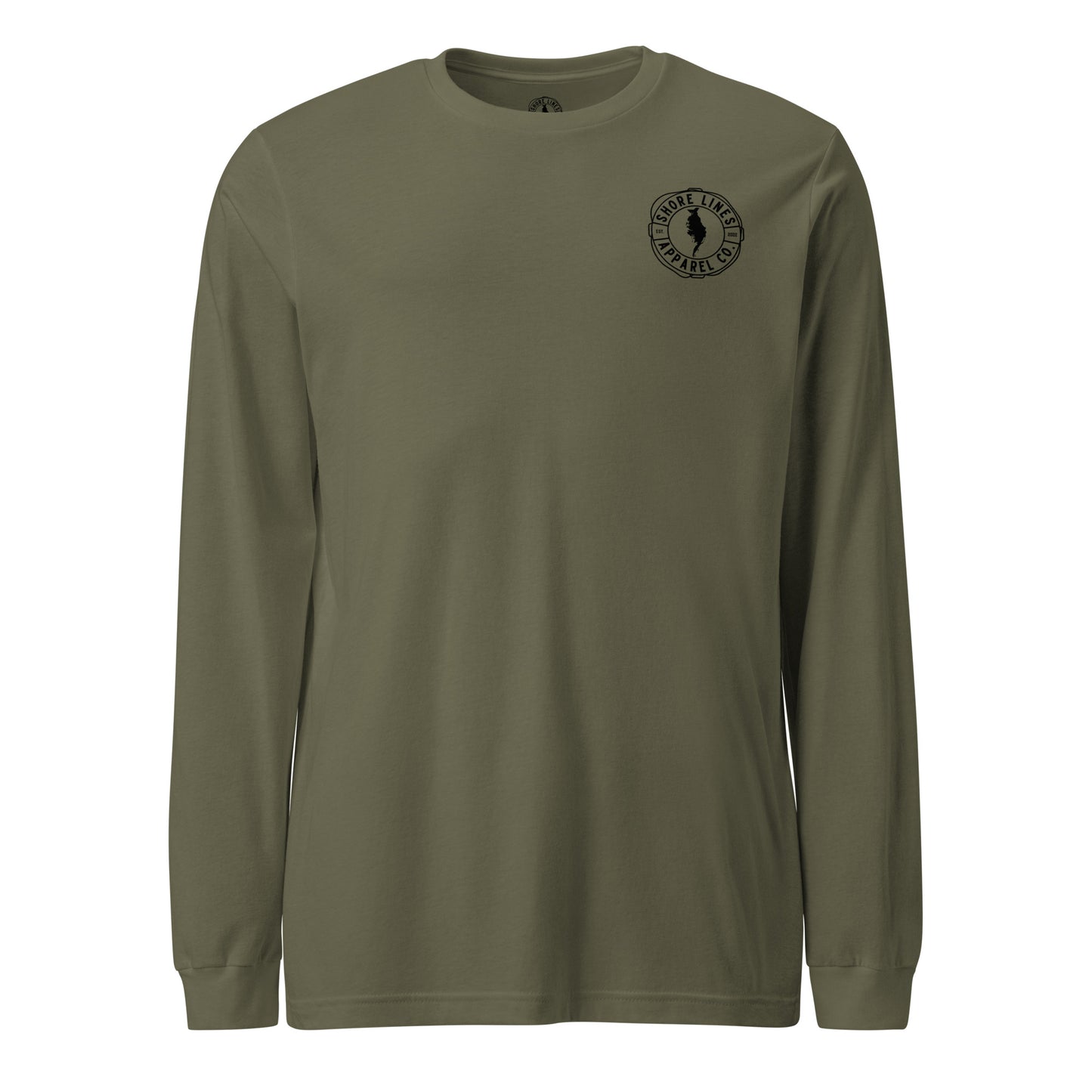 410 Area Code | Core LS-militarygreen-Shore Lines Apparel Co.