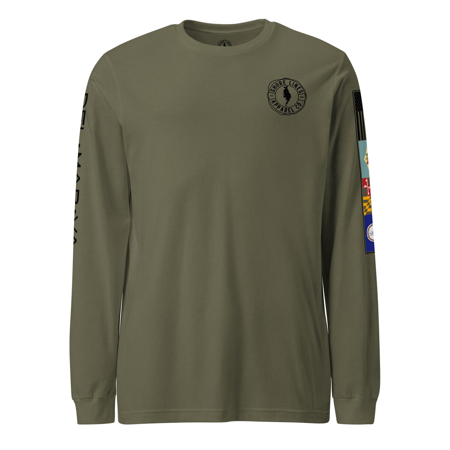 Hunt | Core LS P-militarygreen-Shore Lines Apparel Co.