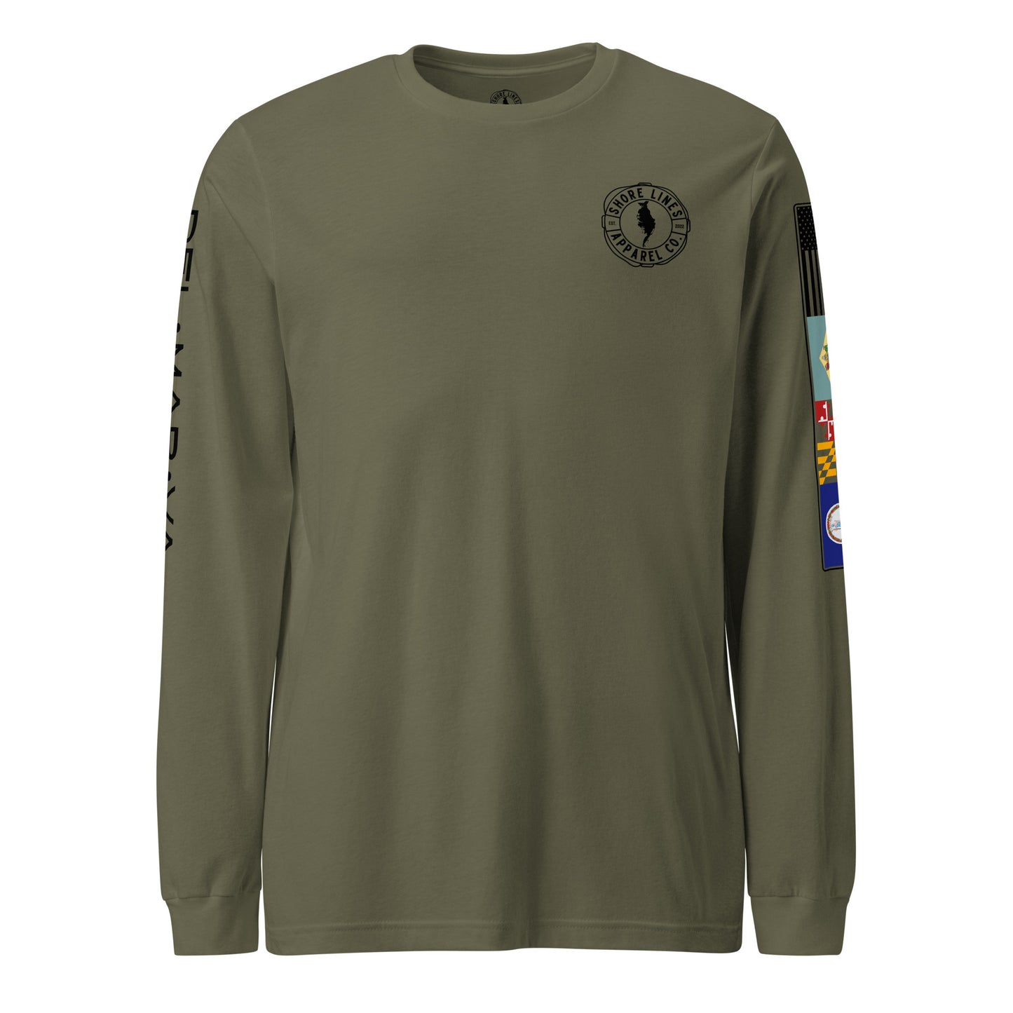 The Right Side | Core LS P-militarygreen-Shore Lines Apparel Co.