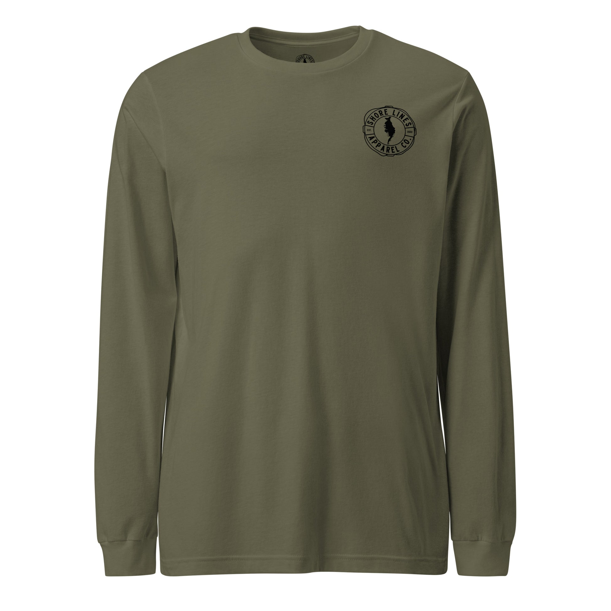 757 Area Code | Core LS-militarygreen-Shore Lines Apparel Co.