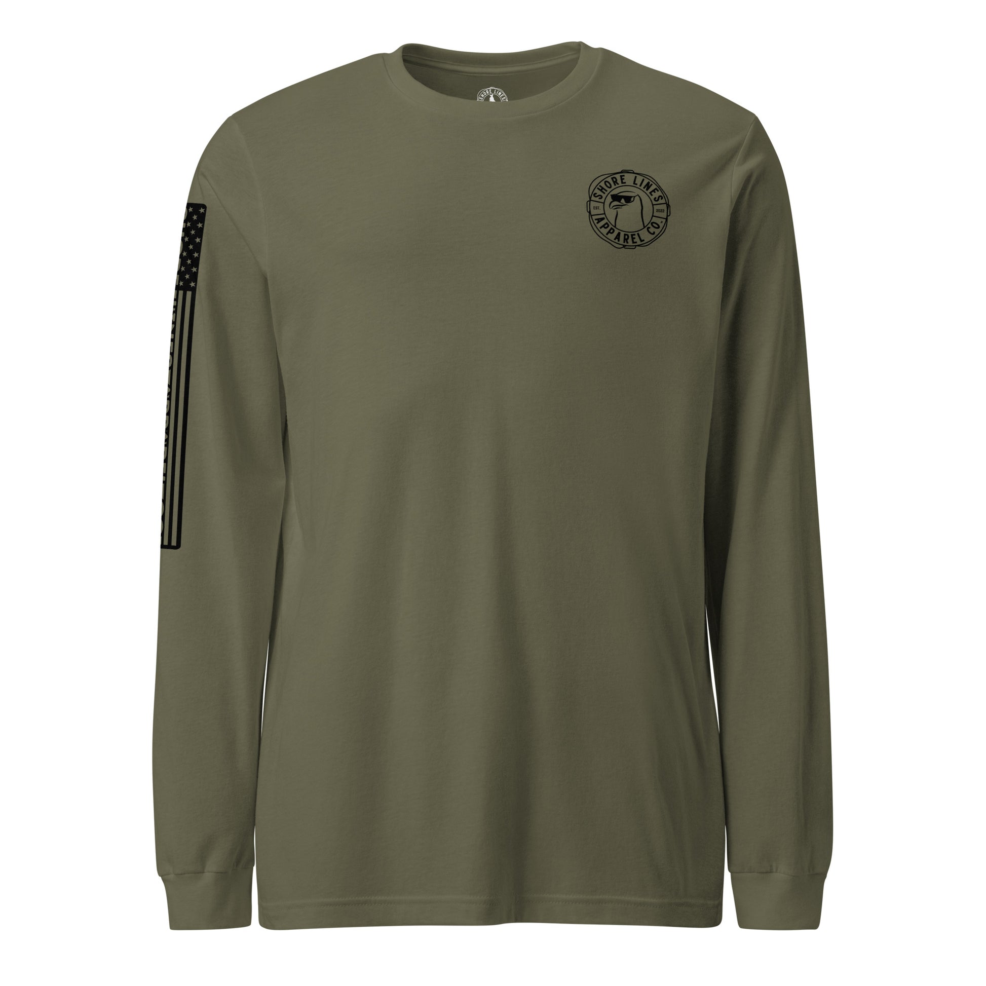 Chesapeake Bae | Long Sleeve P-militarygreen-Shore Lines Apparel Co.™