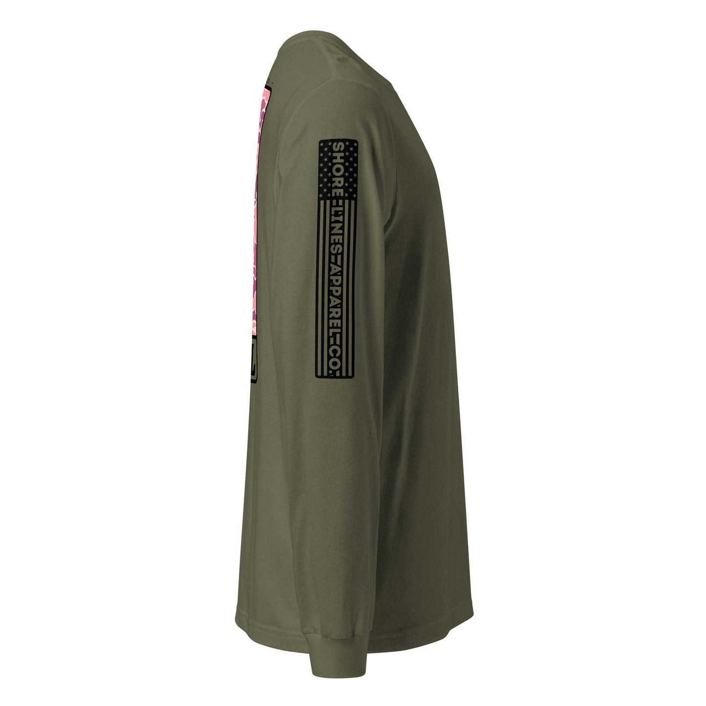 LOCAL (pink) | Long Sleeve P-militarygreen-Shore Lines Apparel Co.