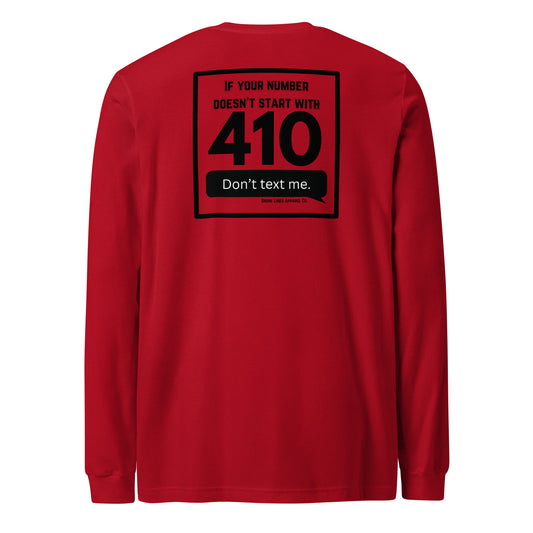 410 Area Code | Core LS-red-Shore Lines Apparel Co.