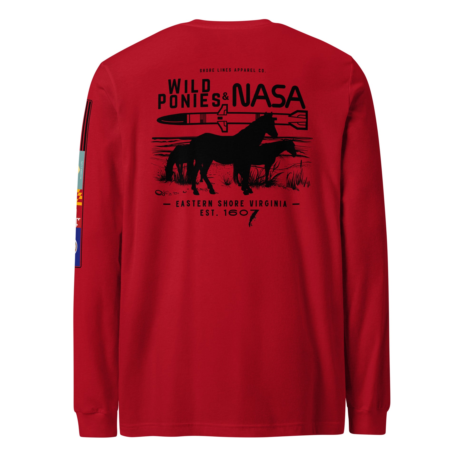 Wild Ponies and NASA | Core LS P-red-Shore Lines Apparel Co.