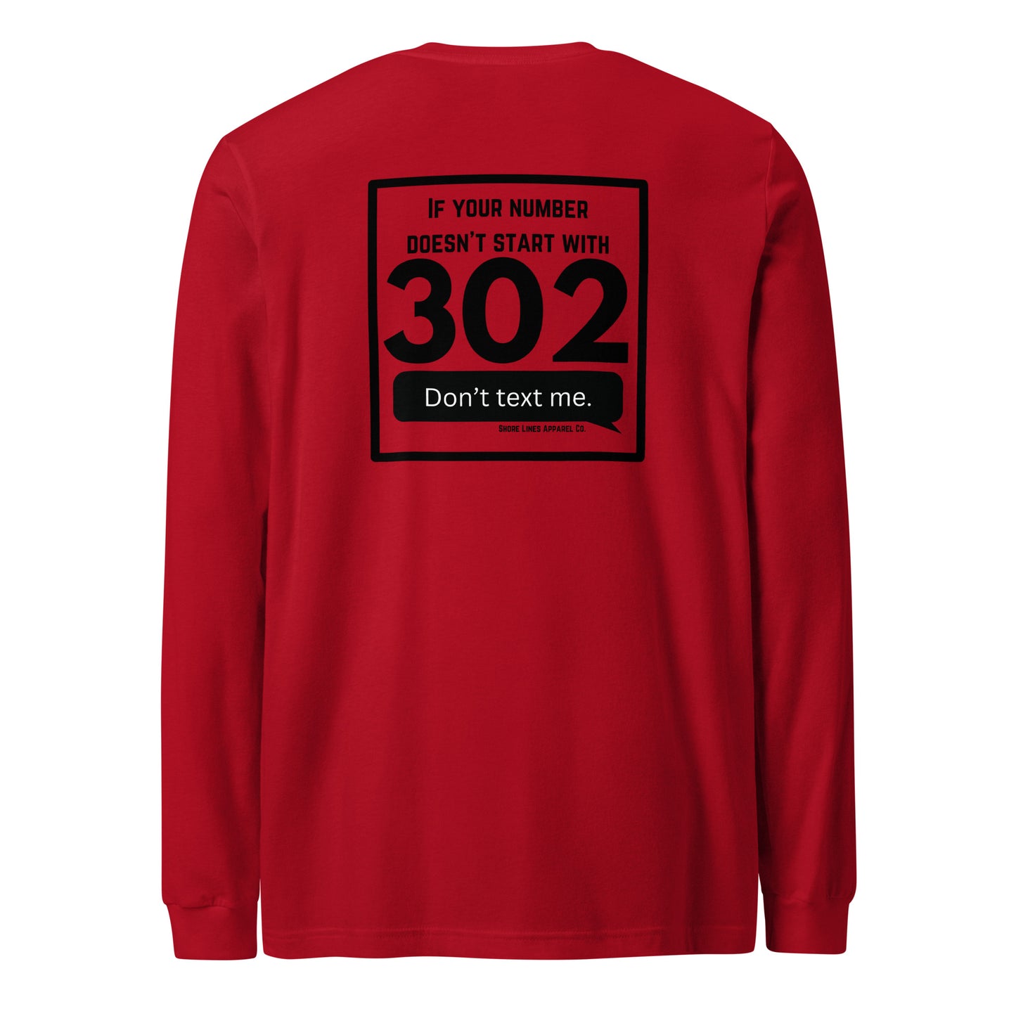 302 Area Code | Core LS-red-Shore Lines Apparel Co.