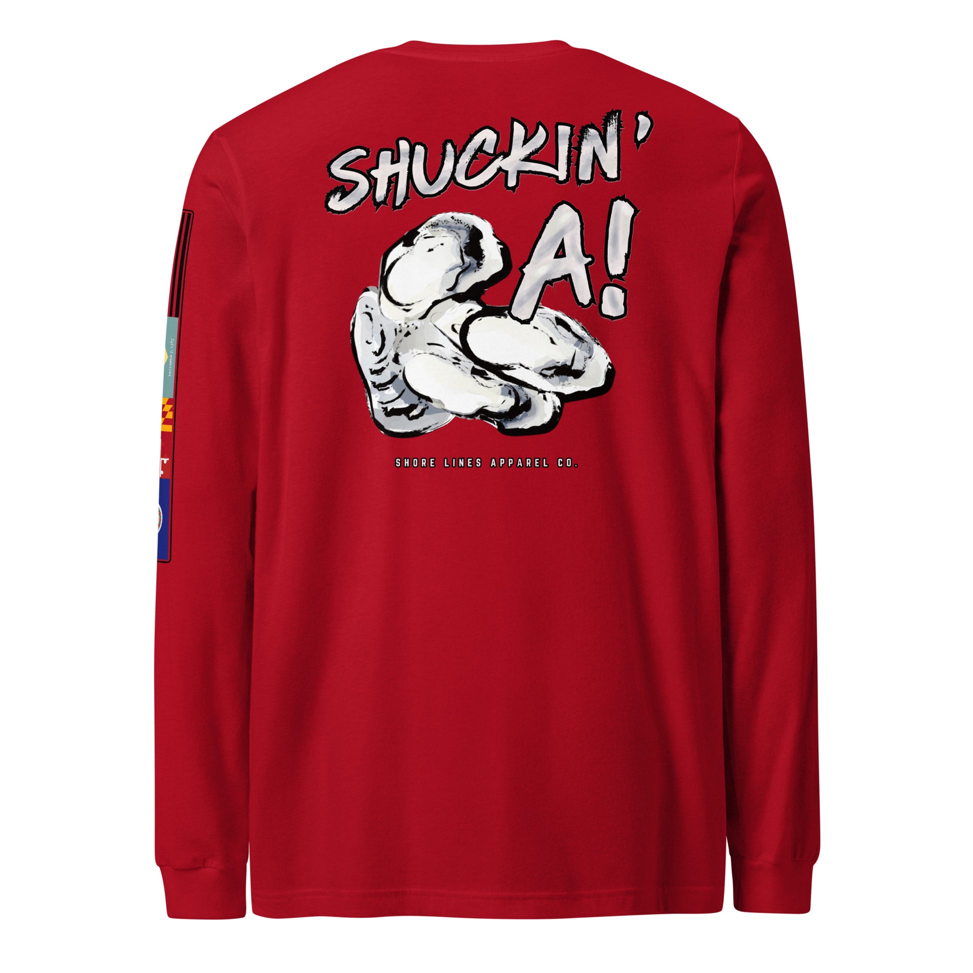 Shuckin A | Core LS P-red-Shore Lines Apparel Co.