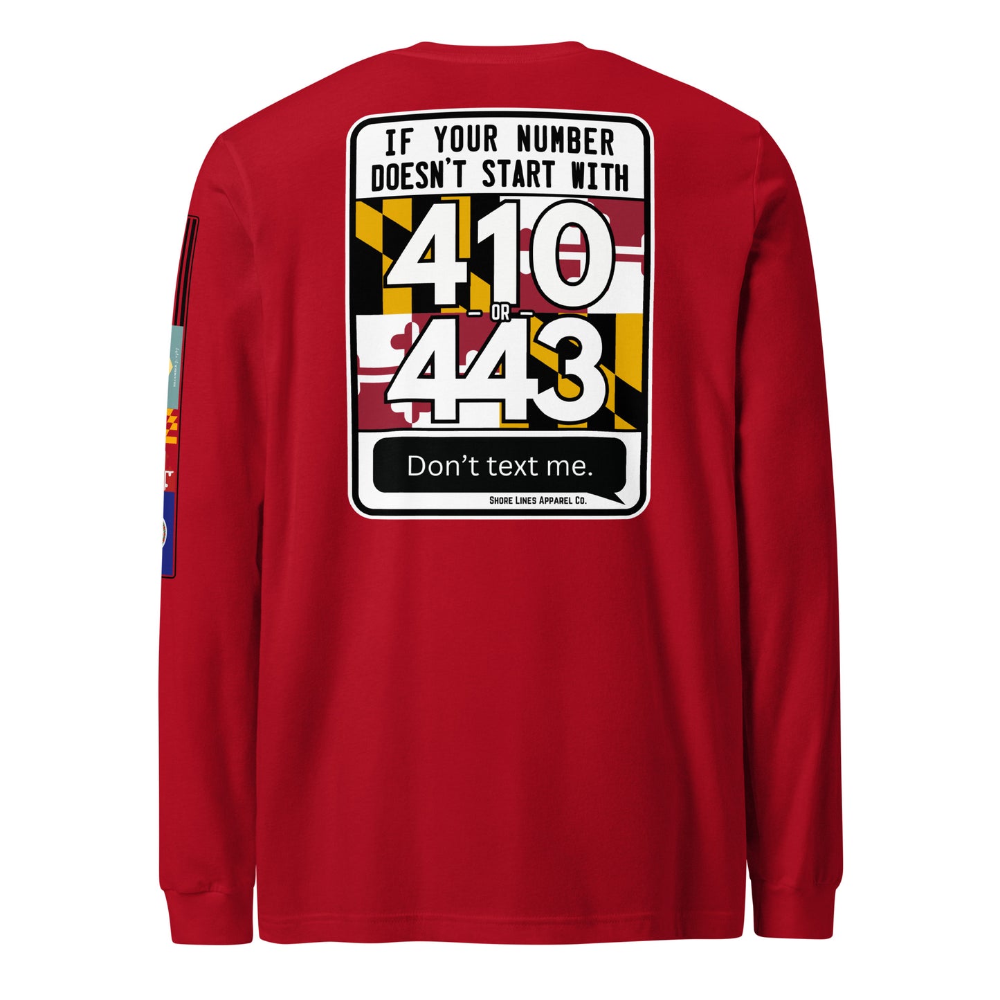 410/443 Area Code | Core LS P-red-Shore Lines Apparel Co.
