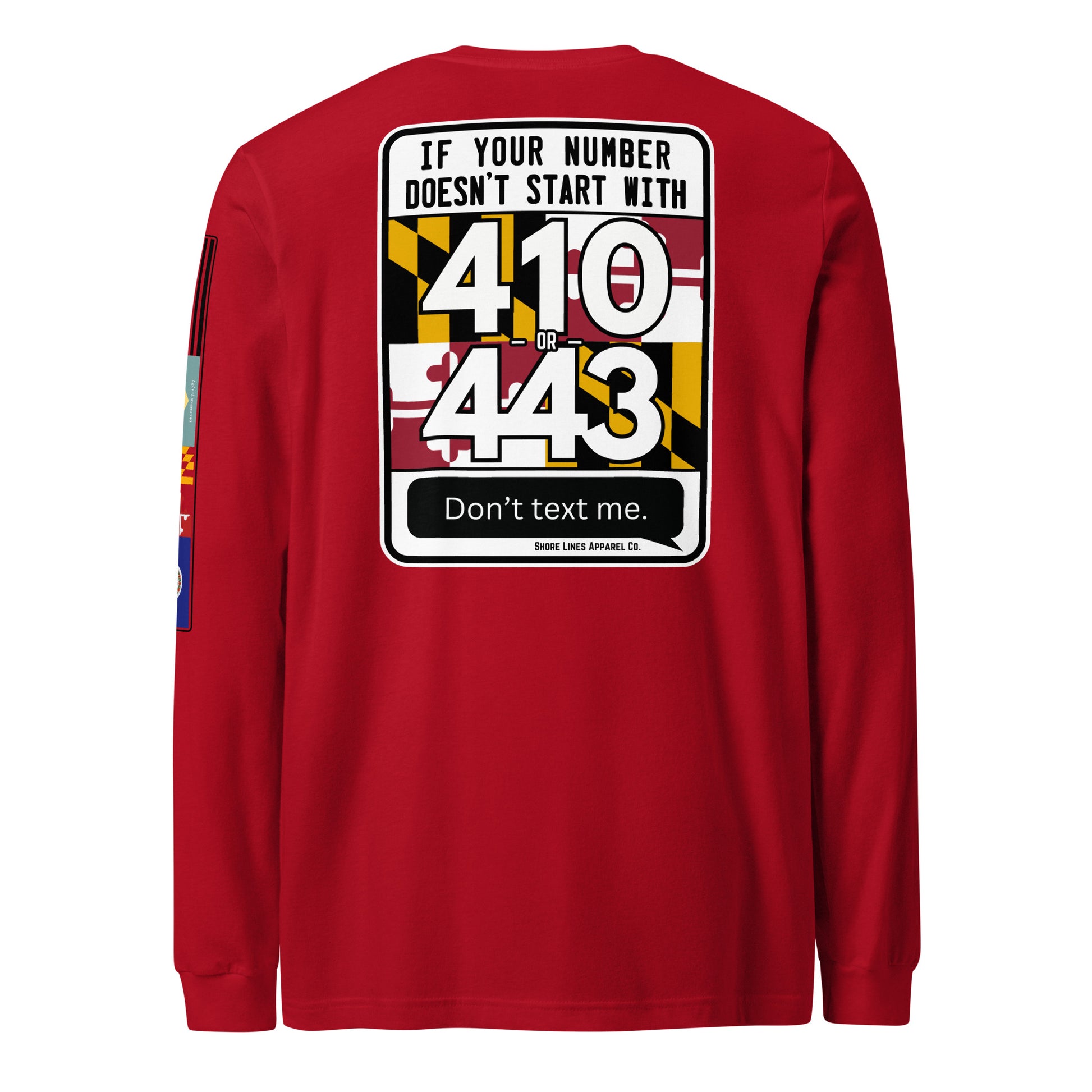 410/443 Area Code | Core LS P-red-Shore Lines Apparel Co.