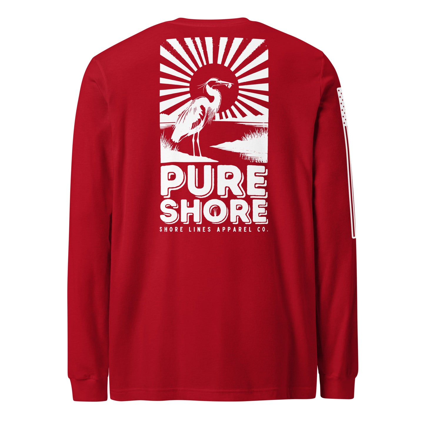 Pure Shore | Long Sleeve P-red-Shore Lines Apparel Co.