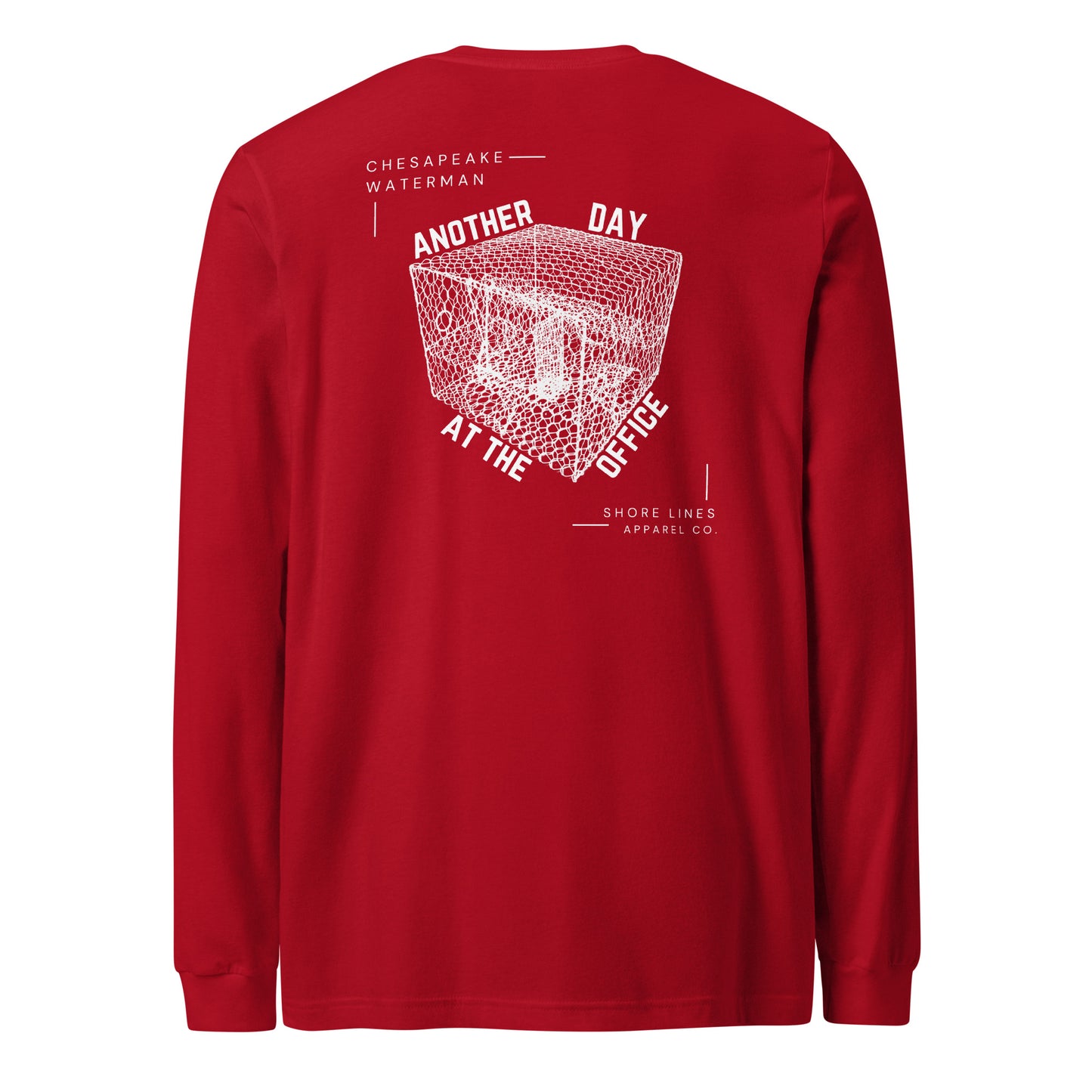 A Waterman's Day | Long Sleeve-red-Shore Lines Apparel Co.