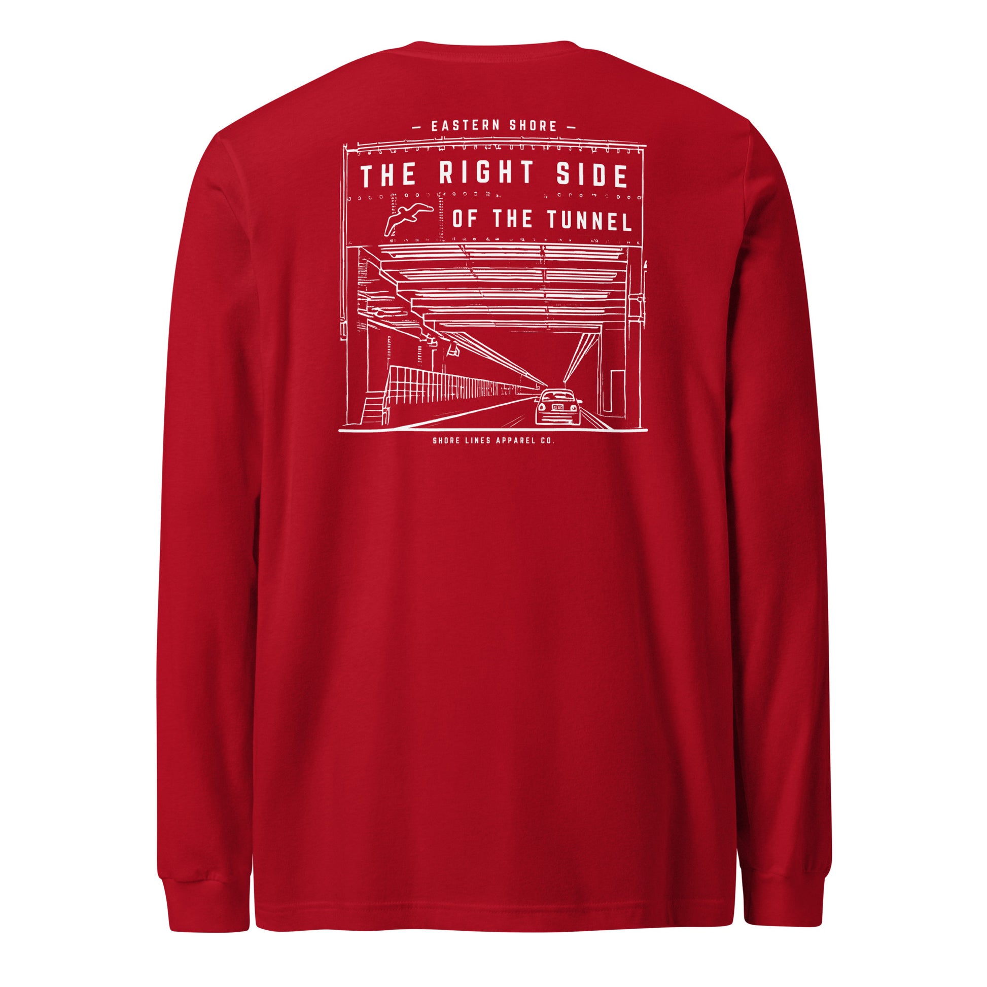 The Right Side CBBT | Long Sleeve-red-Shore Lines Apparel Co.