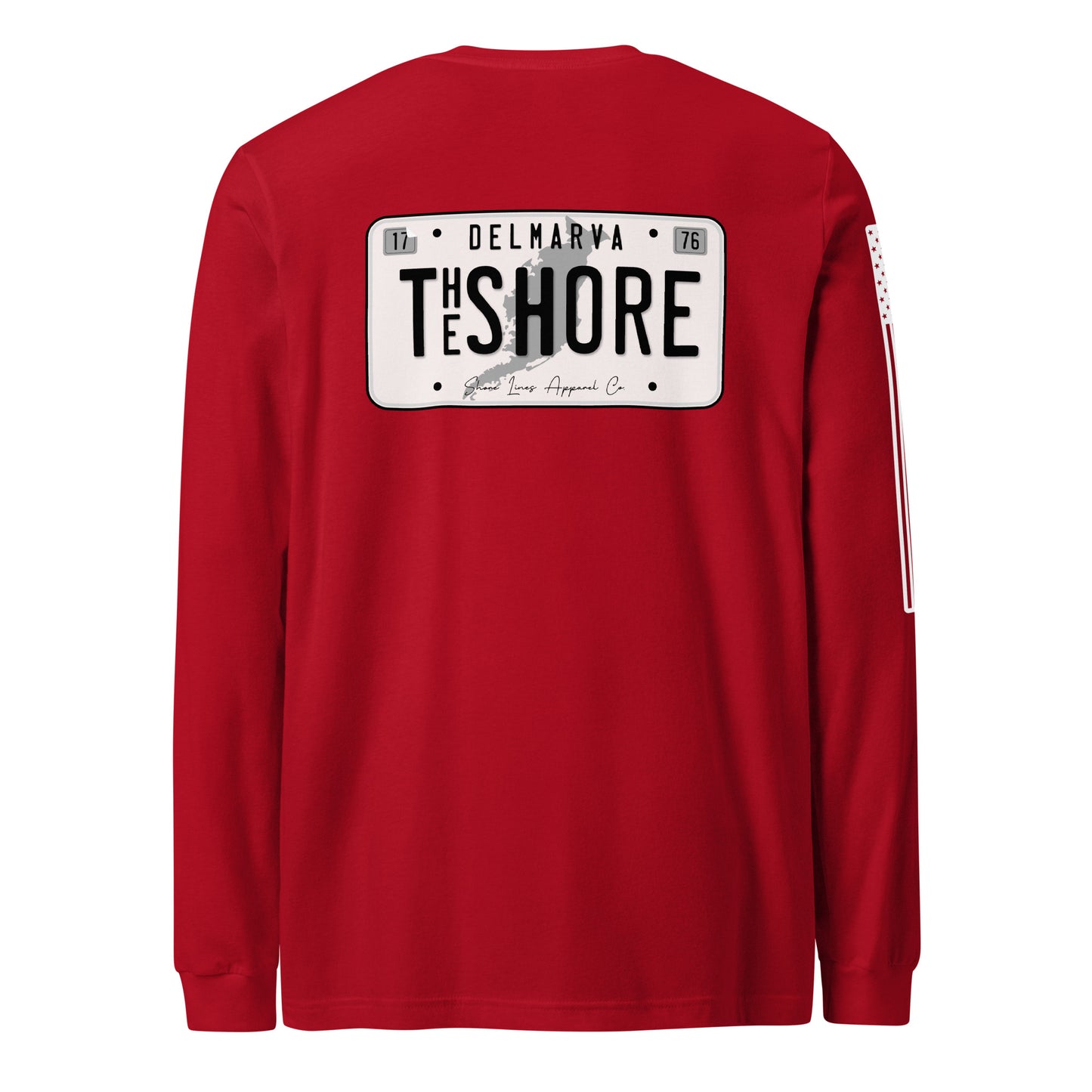 License Plate | Long Sleeve P-red-Shore Lines Apparel Co.