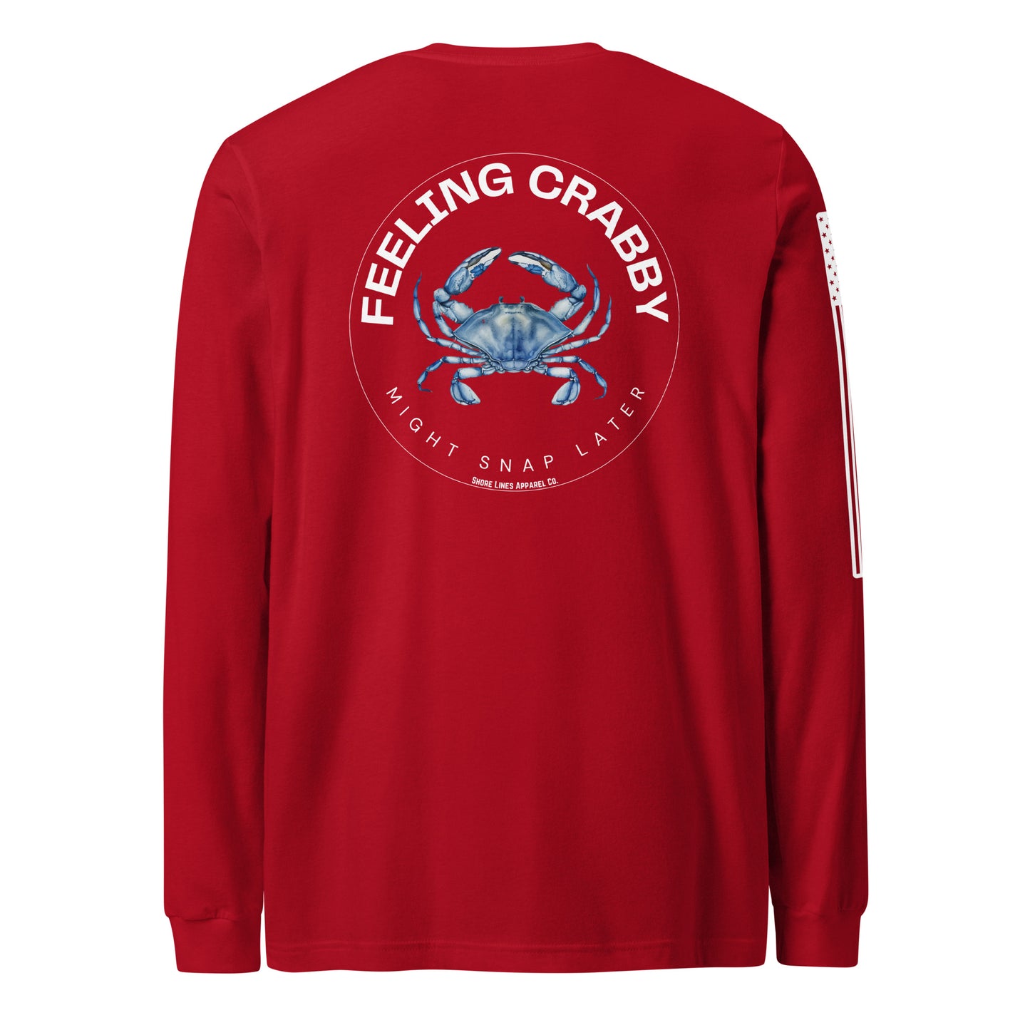 Feeling Crabby | Long Sleeve P-red-Shore Lines Apparel Co.