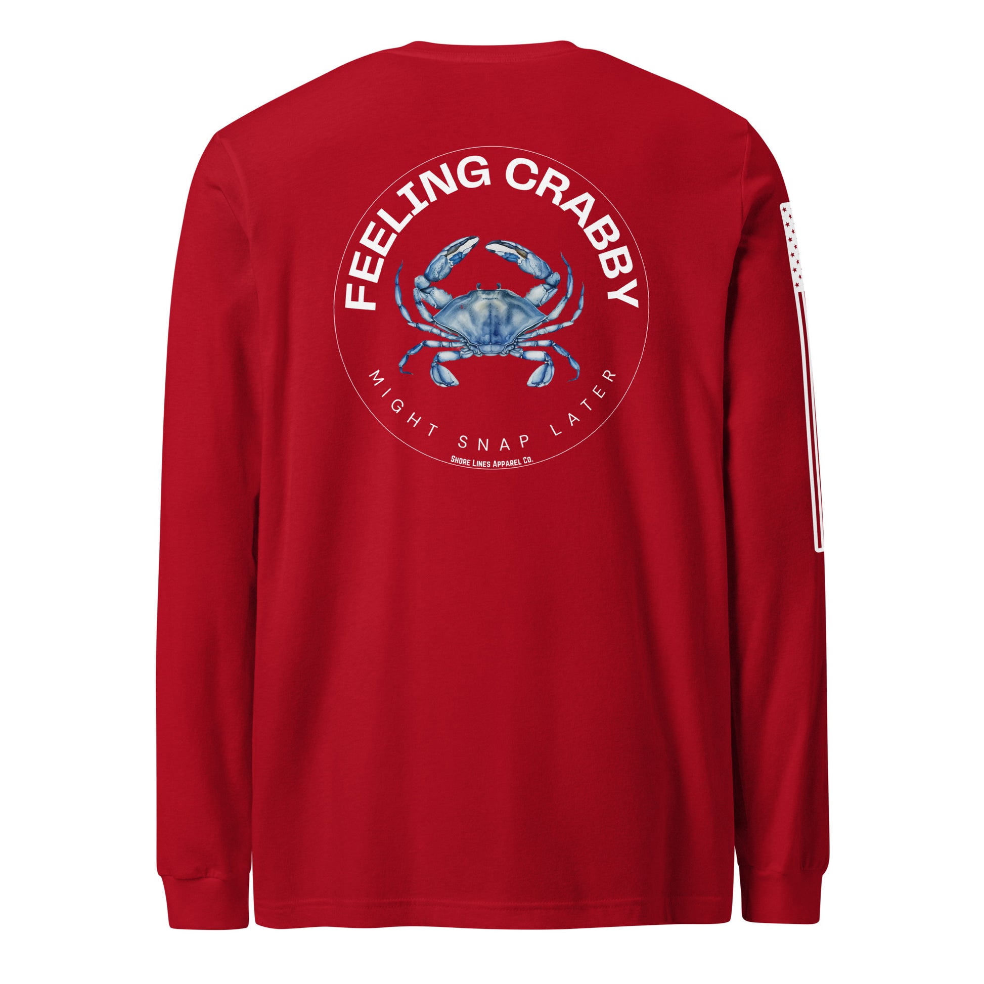 Feeling Crabby | Long Sleeve P-red-Shore Lines Apparel Co.