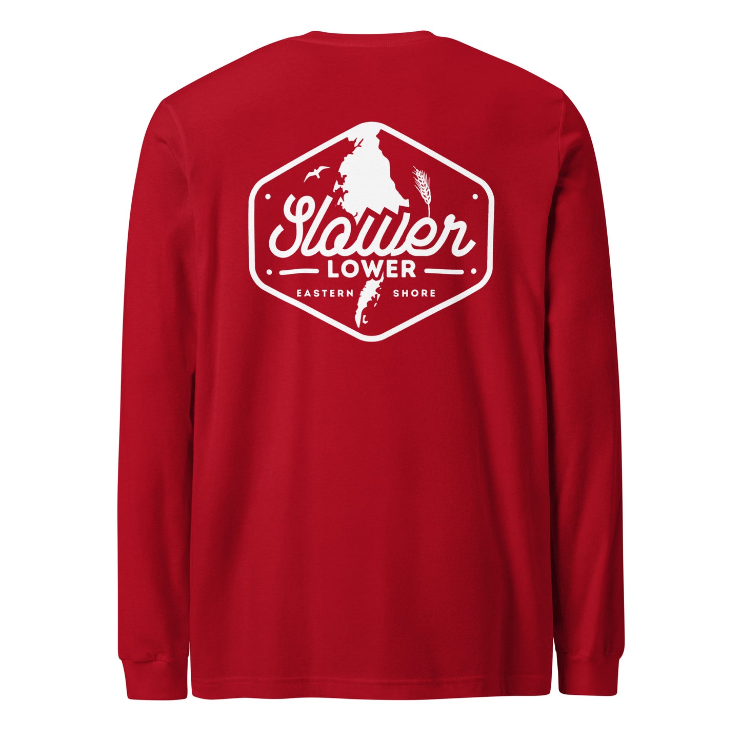 Slower Lower | Long Sleeve-red-Shore Lines Apparel Co.™
