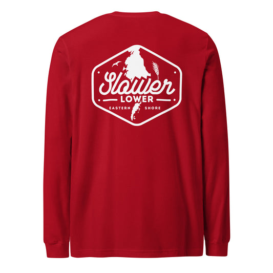 Slower Lower | Long Sleeve-red-Shore Lines Apparel Co.™