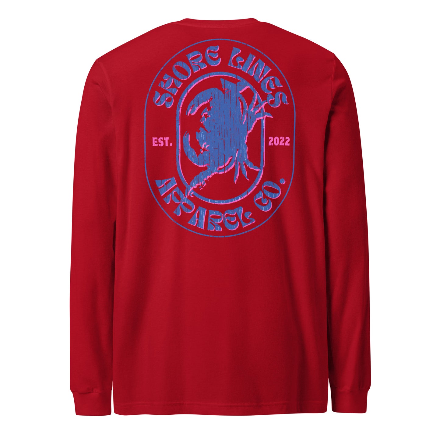 Shore Lines Retro | Long Sleeve-red-Shore Lines Apparel Co.