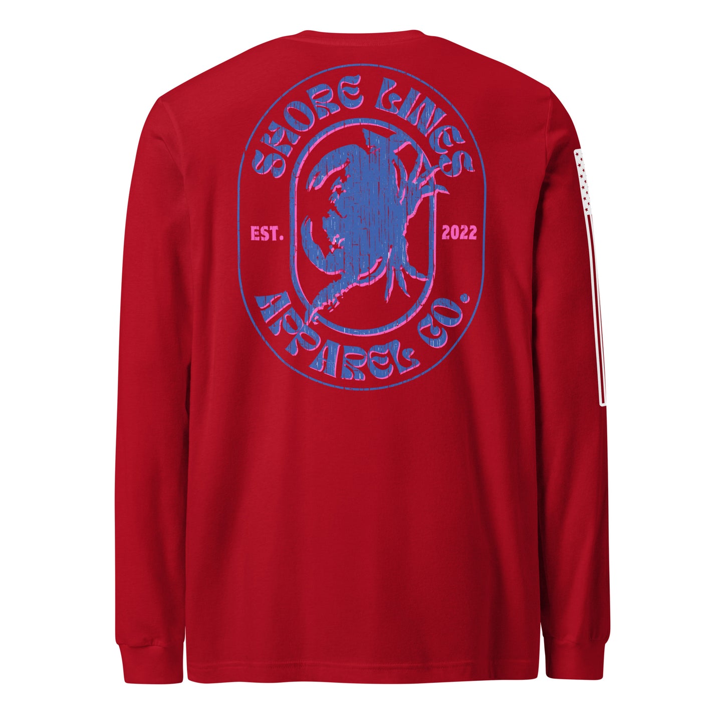 Shore Lines Retro | Long Sleeve P-red-Shore Lines Apparel Co.