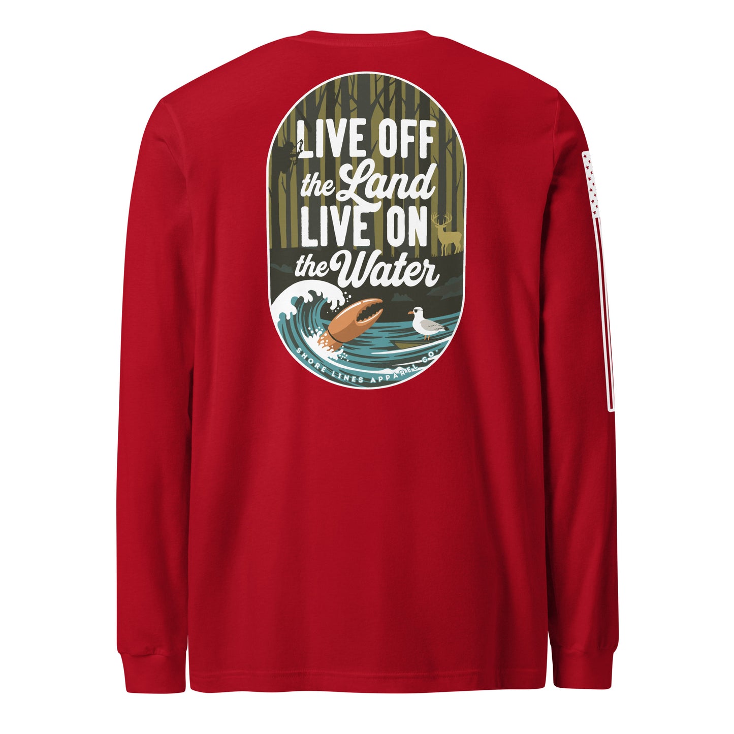 Live Off the Land | Long Sleeve P-red-Shore Lines Apparel Co.™